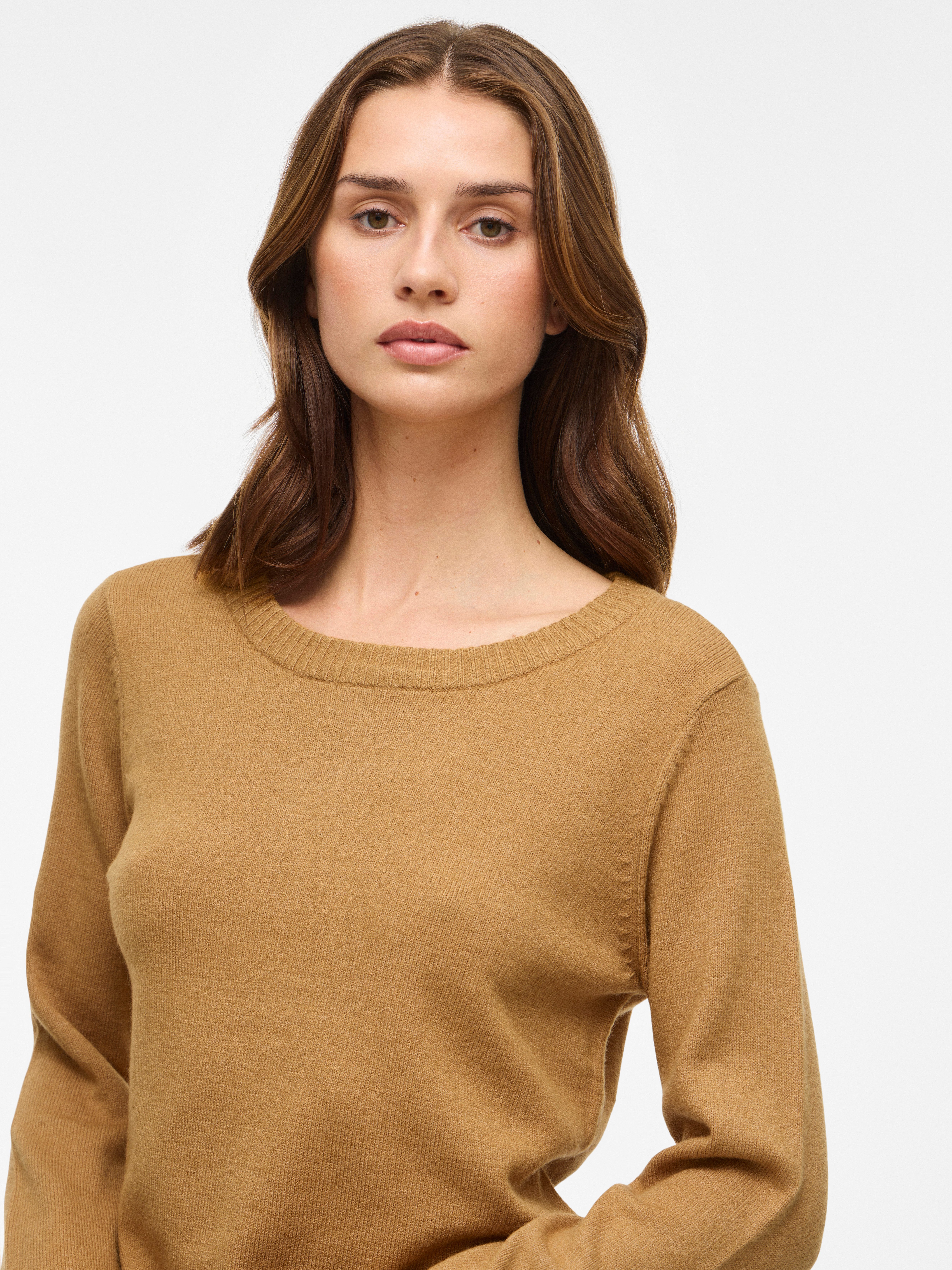 Vila Trui met ronde hals VIRIL O-NECK L/S KNIT TOP - NOOS