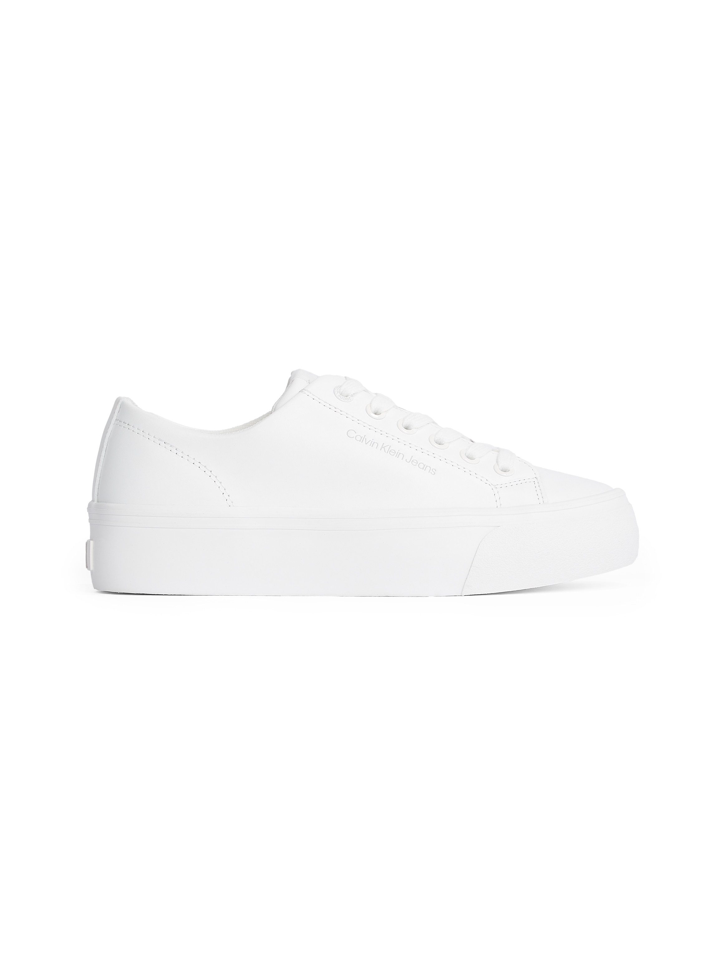 Calvin Klein Plateausneakers VULC FLATFORM LOW MG LTH , veterschoenen, lage schoen, vrijetijdsschoen in klassieke look