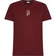 calvin klein t-shirt hybrid logo rood