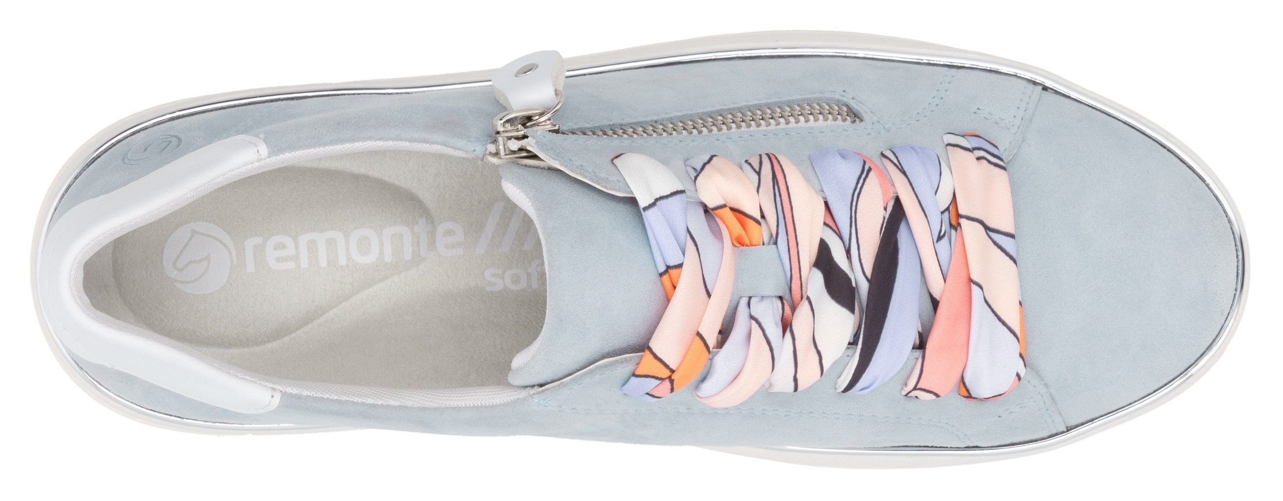Remonte Plateausneakers , vrijetijdsschoen, lage schoen, veterschoen met zijrits