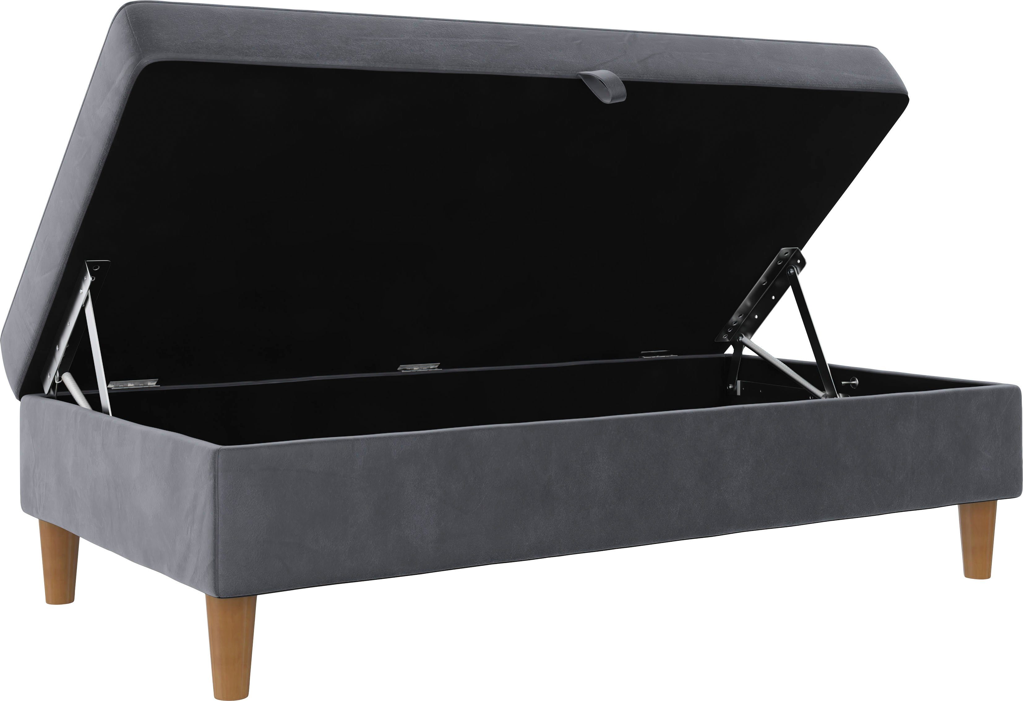 Dorel Home Hocker met bergruimte Lilly met bergruimte, vrij in ruimte plaatsbaar, zithoogte 43 cm (1 stuk)