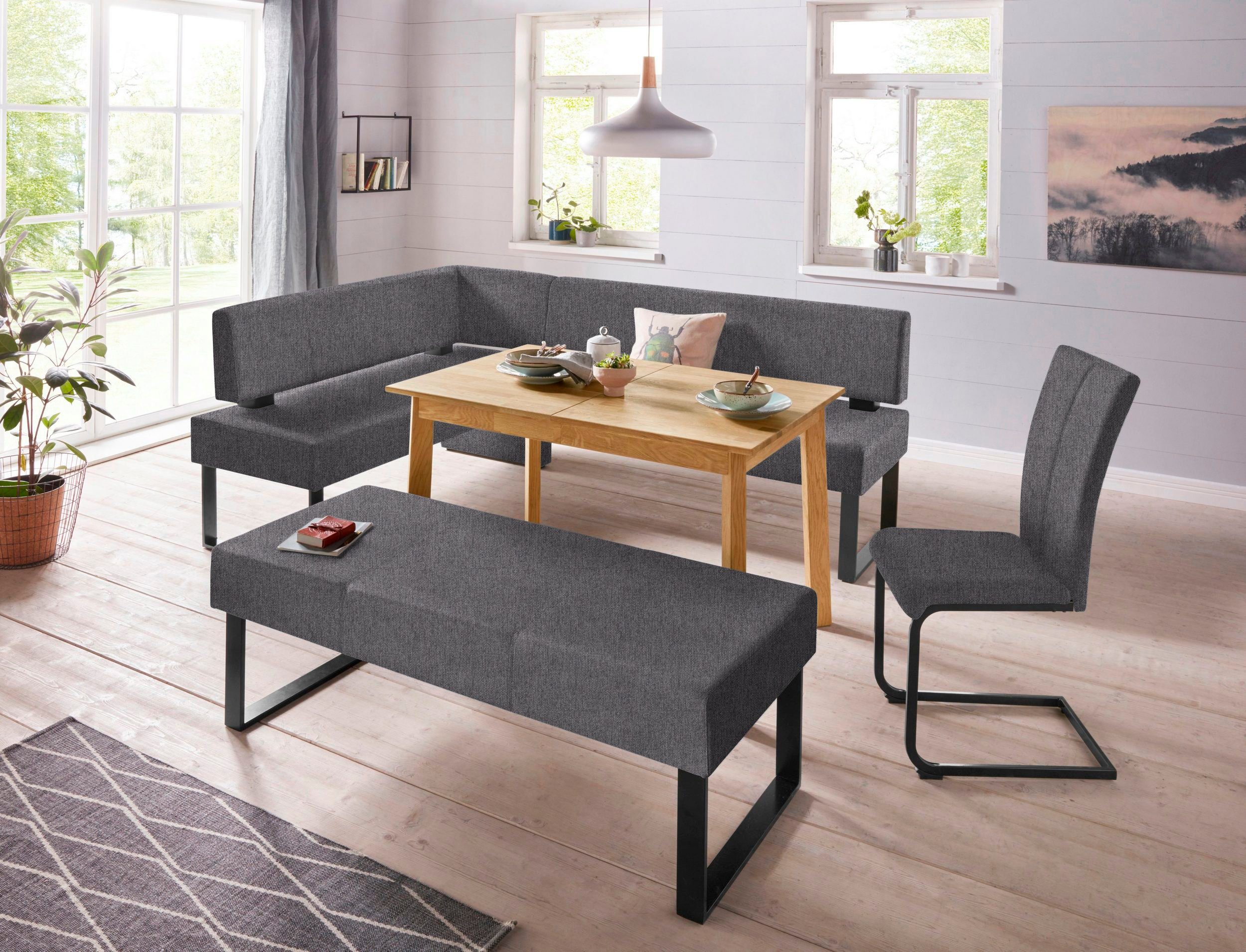 Home affaire Zitbank Oliver Breedte 140 cm, met metalen frame