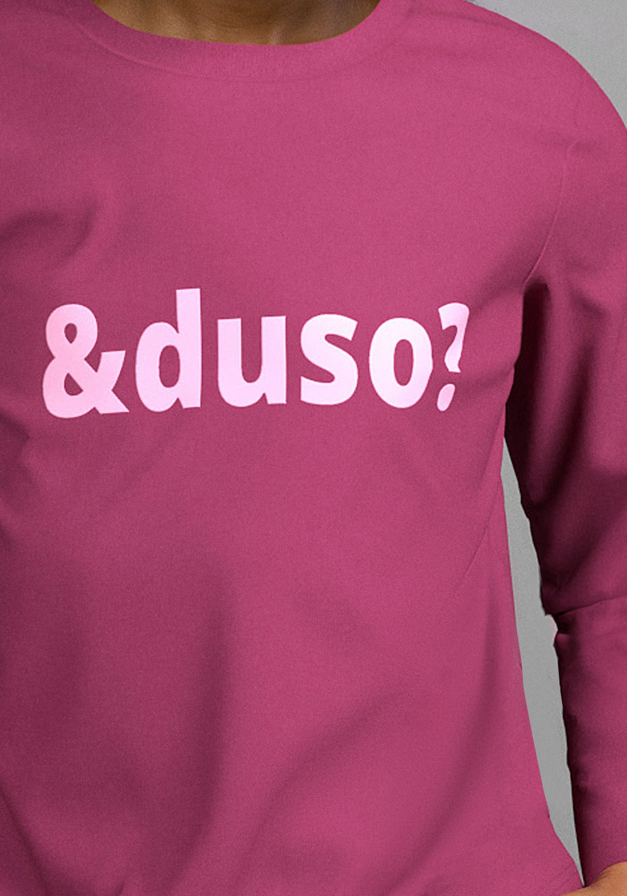 KIDSWORLD Shirt met lange mouwen Spruch: &duso?