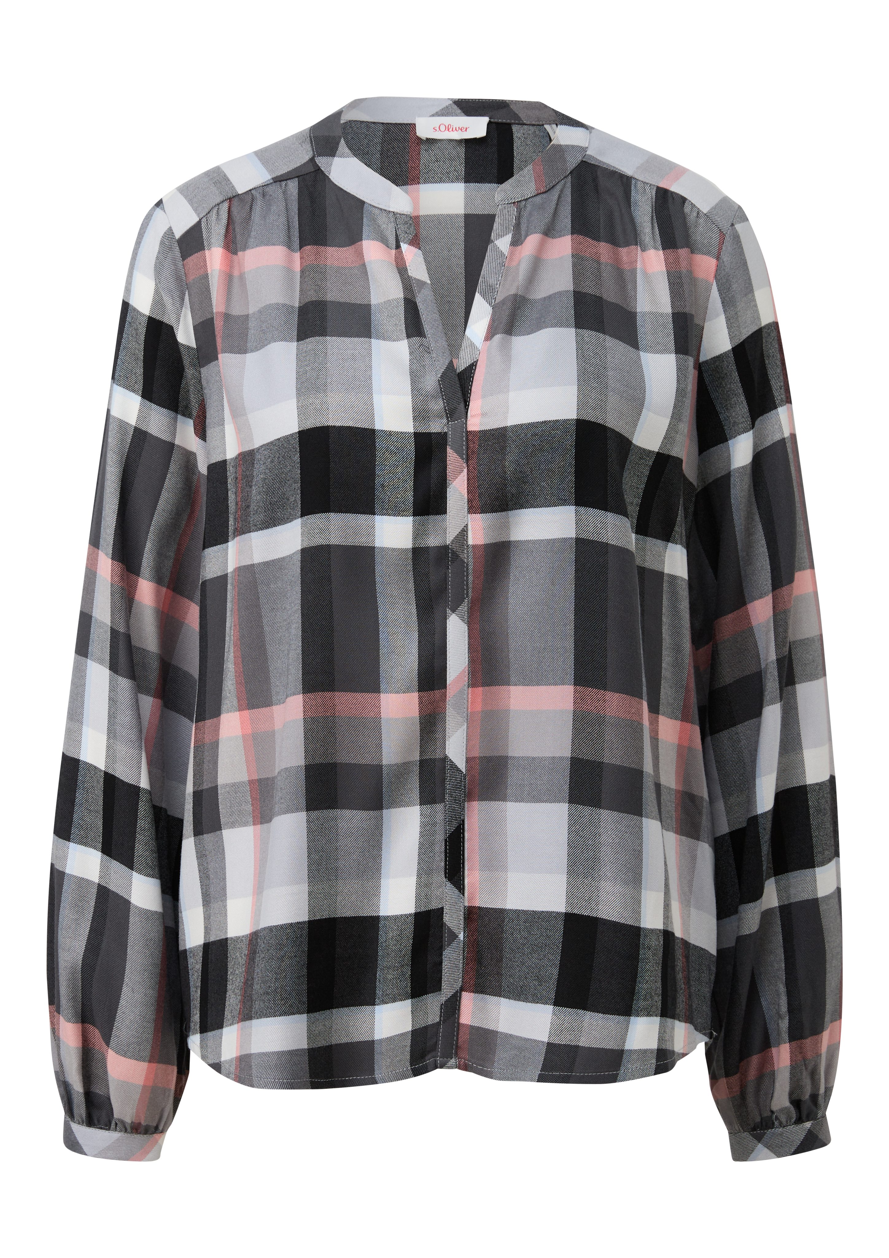 s.Oliver Blouse met lange mouwen met ruitpatroon