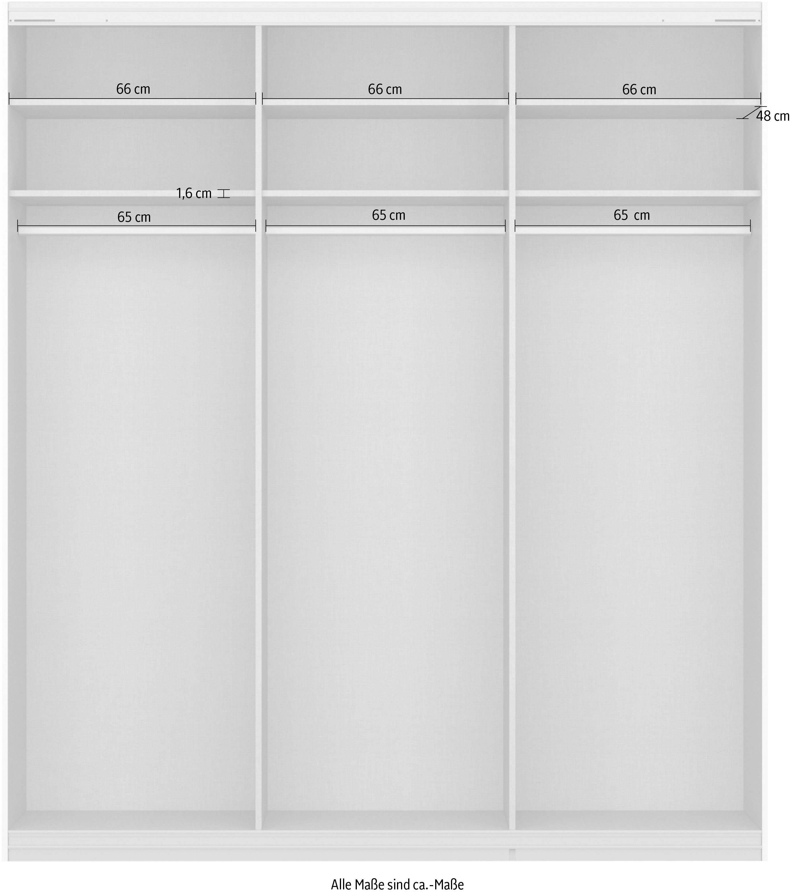 rauch Zweefdeurkast Oracle met spiegelfront