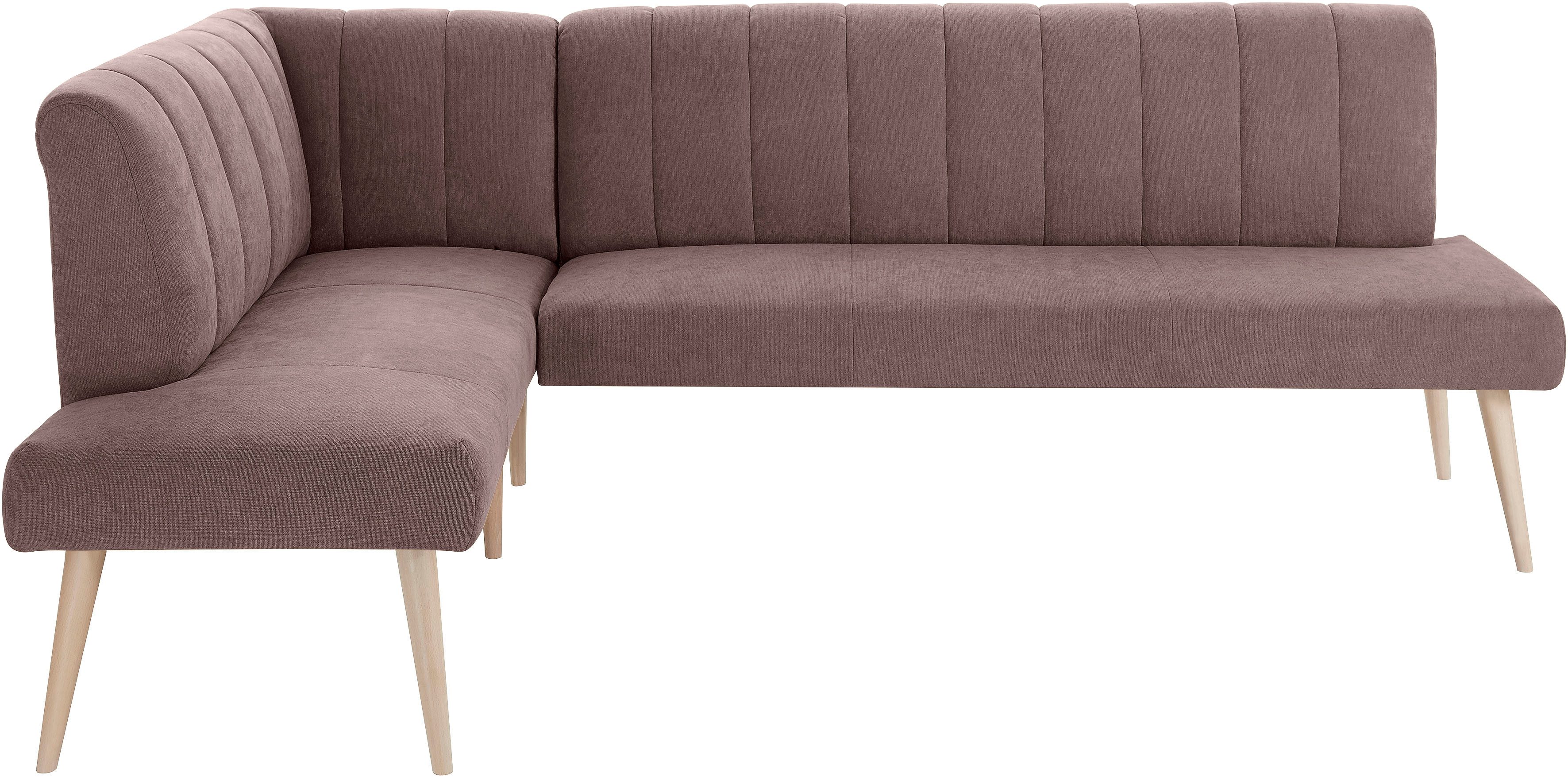 exxpo - sofa fashion Hoekbank Costa, moderne rugstikking, comfortabel en elegant, hoge houten voet