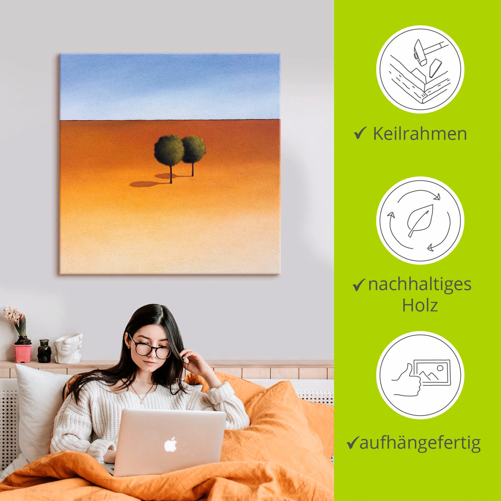 Artland Artprint Bomen als artprint op linnen, poster in verschillende formaten maten