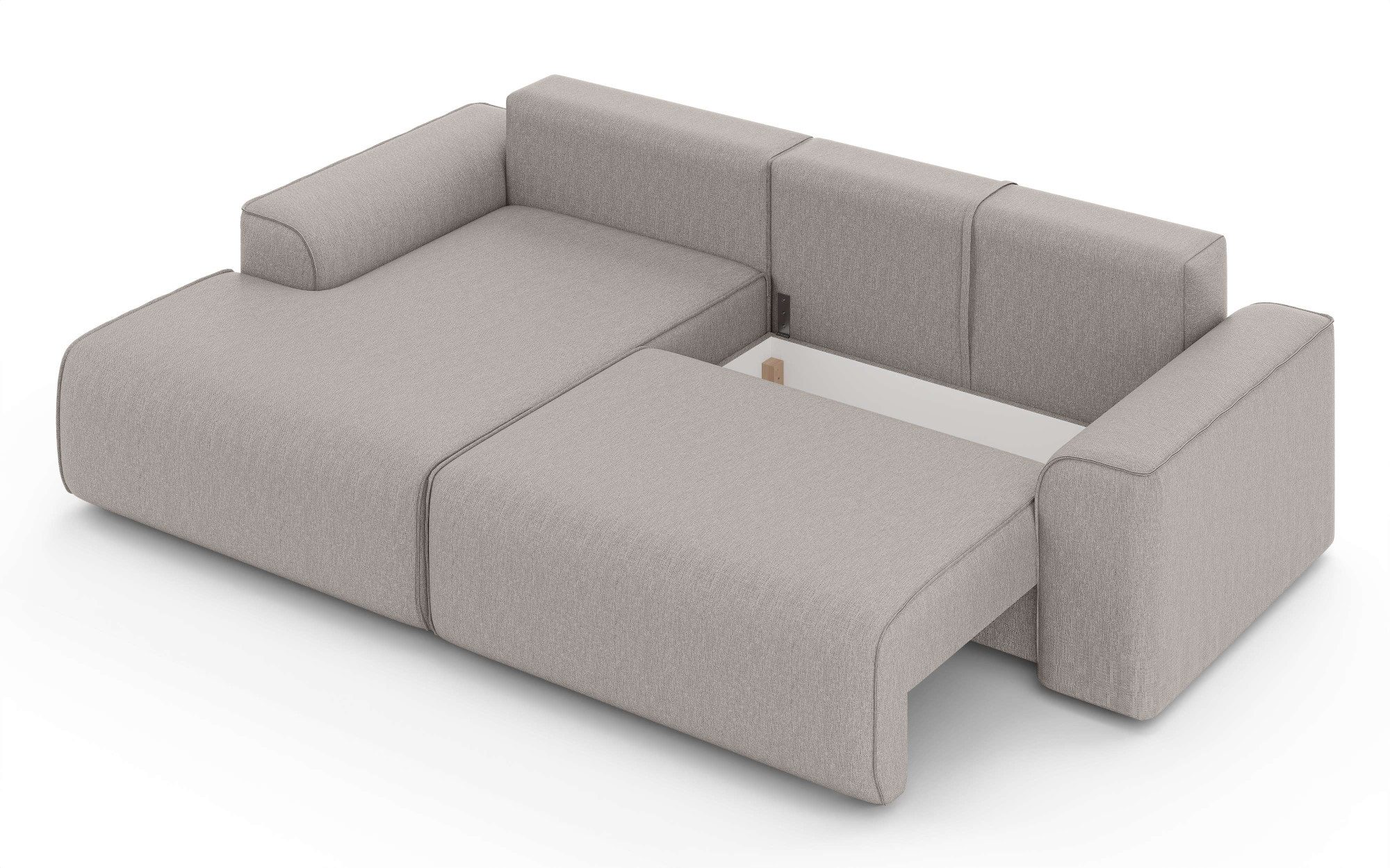 Home affaire Hoekbank Santenay met bedfunctie en bedlade, afmetingen: B/D/H 266/164/90 cm