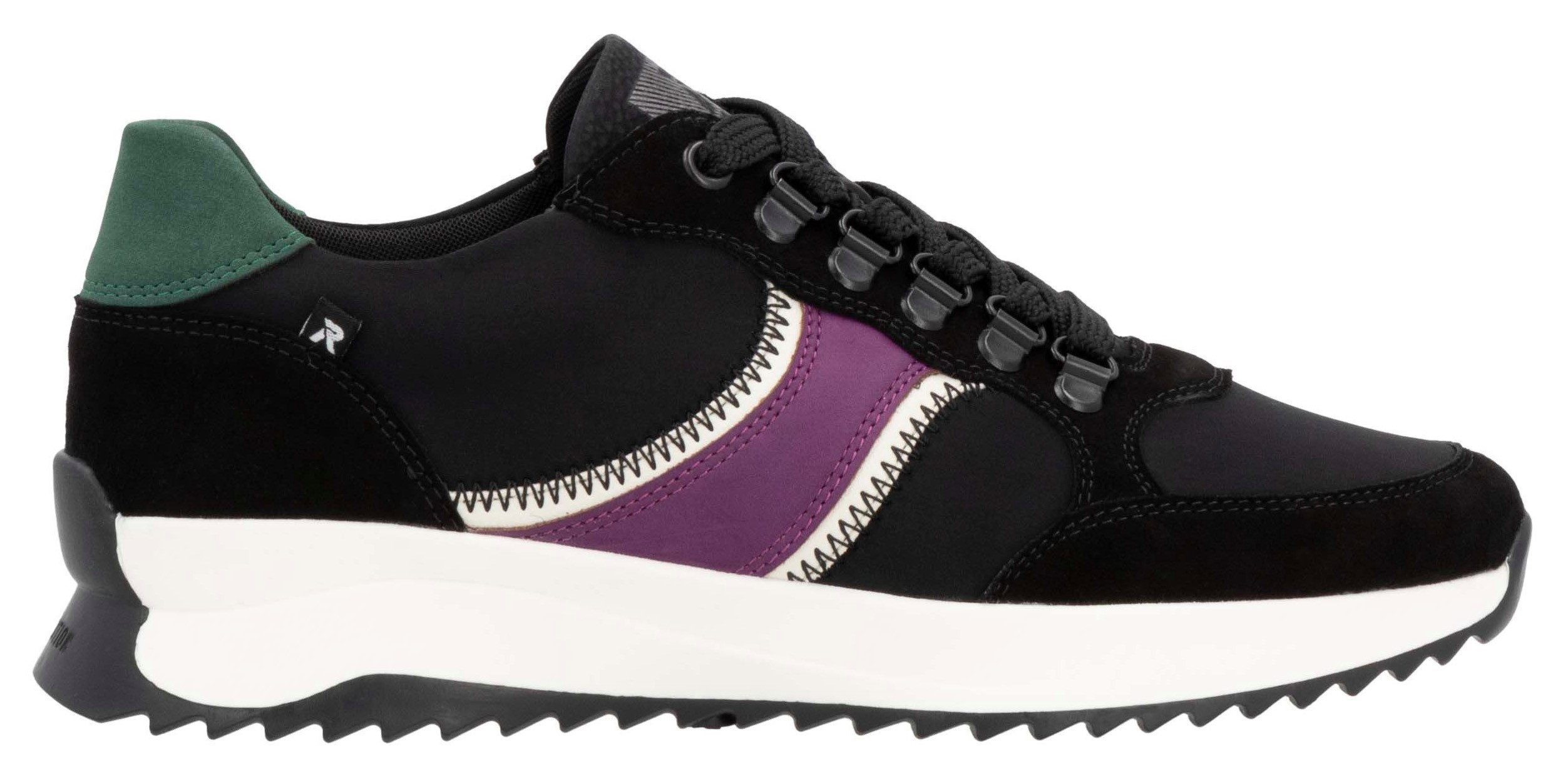 Rieker EVOLUTION Sneakers , vrijetijdsschoen, lage schoen, veterschoen met modieuze contrasterende afwerkingen