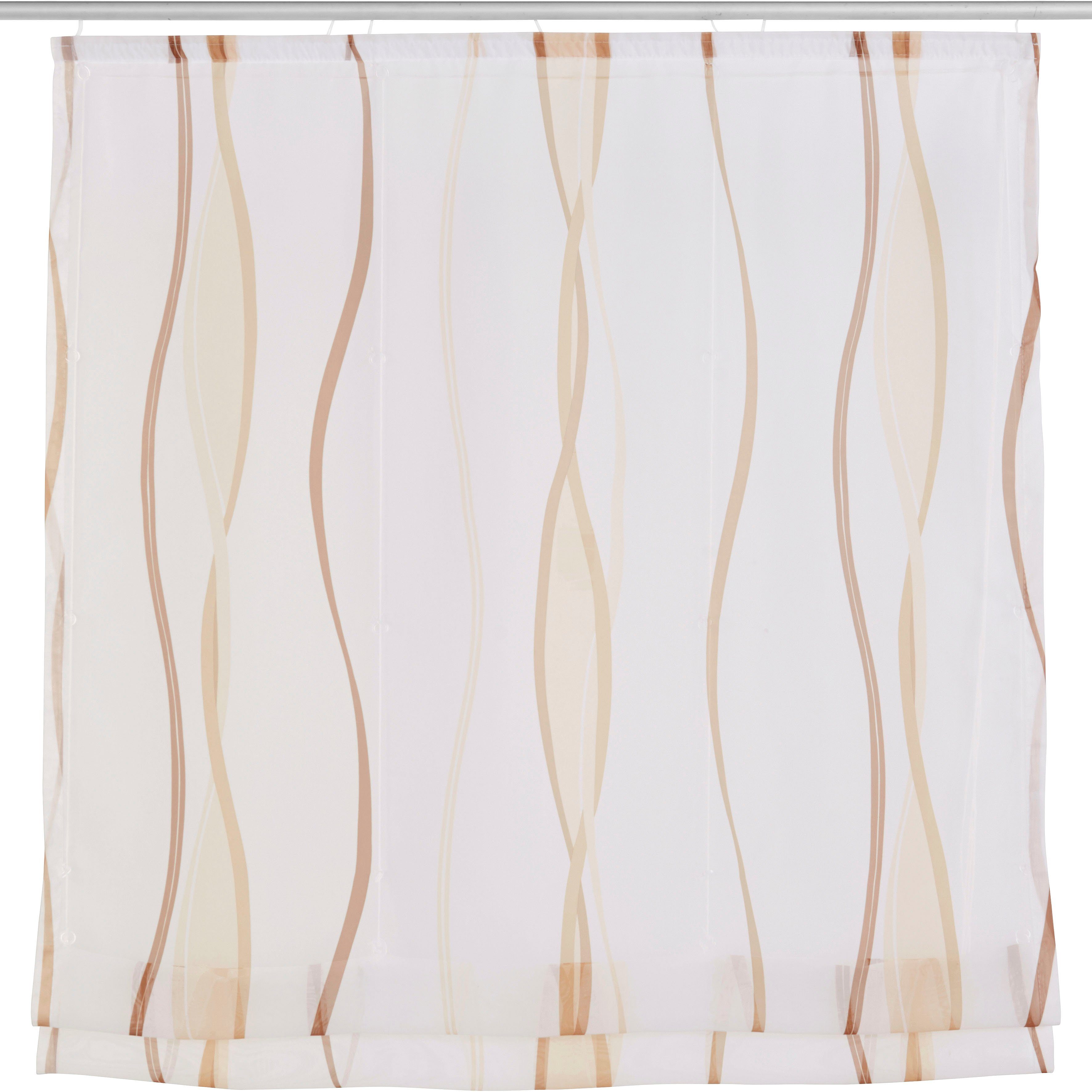 my home Romeins rolgordijn Dimona Transparant, voile, polyester, golven (1 stuk)