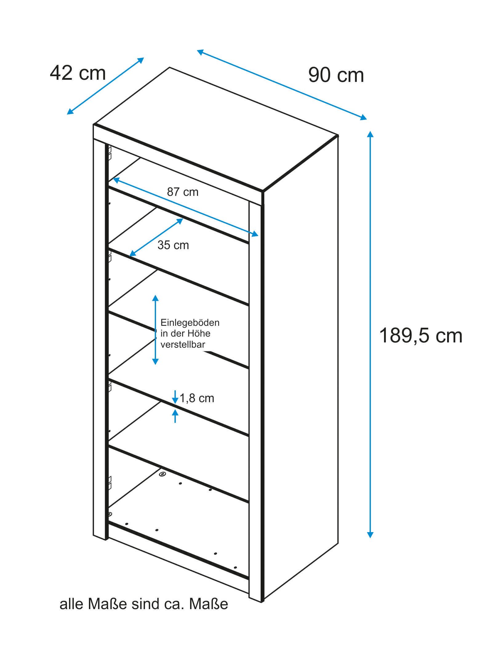VOGL Möbelfabrik Staand rek Hoogte 191 cm