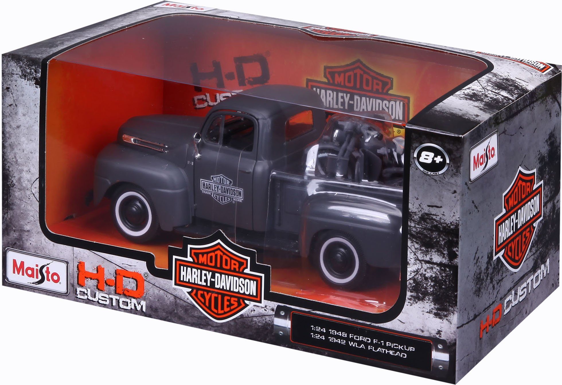 Maisto® Auto op schaal Ford F1 ´48 inclusief harley-davidson wla flathead