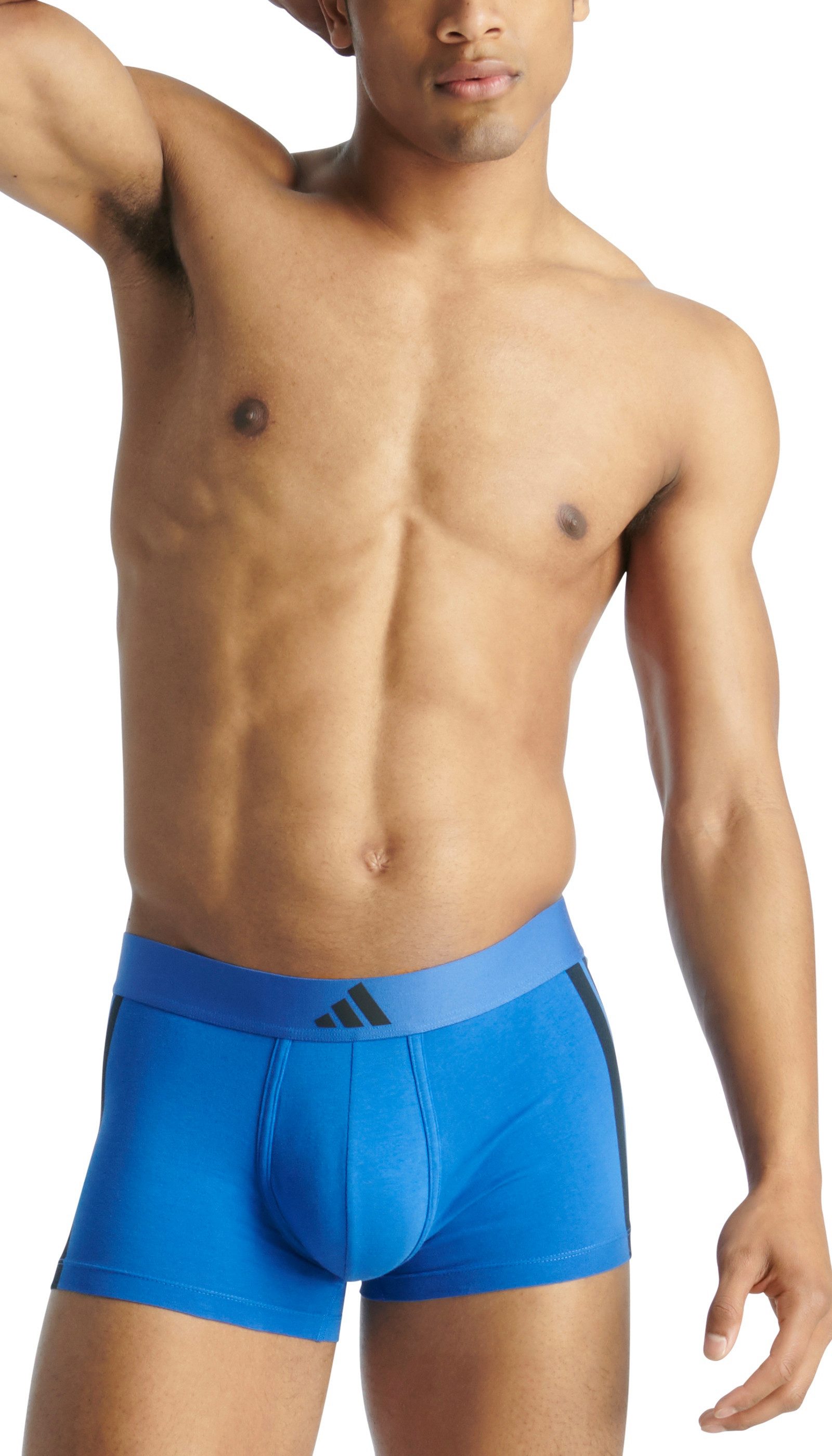 adidas Sportswear Trunk Active Flex Cotton 3 Strepen flexibele 4-way stretch, elastisch, logoband, zonder opening (Set van 2)