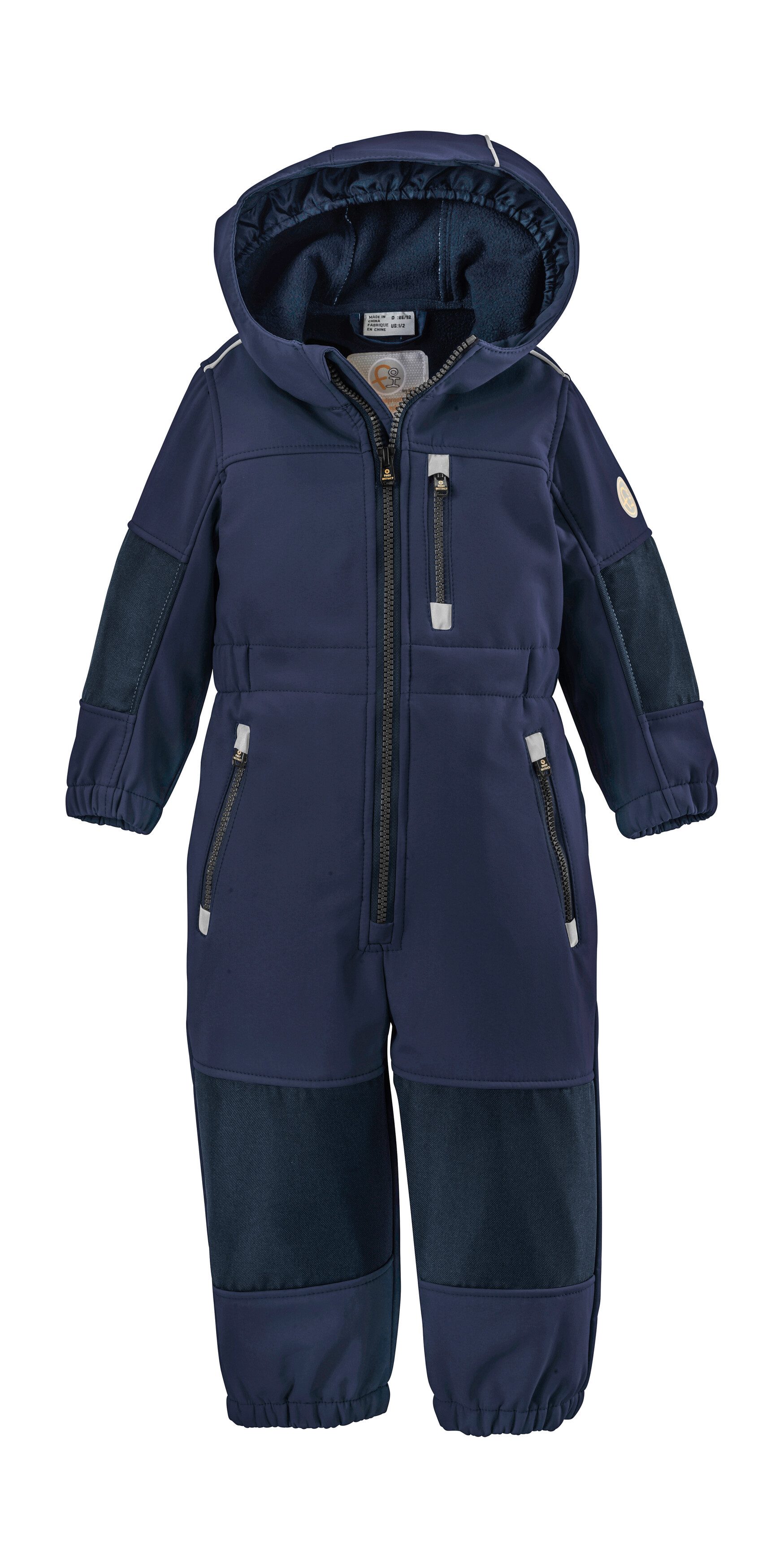 first instinct by killtec Jumpsuit FIOW 35 MNS ONPC Softshellpak met fleece binnenin, waterafstotend, winddicht