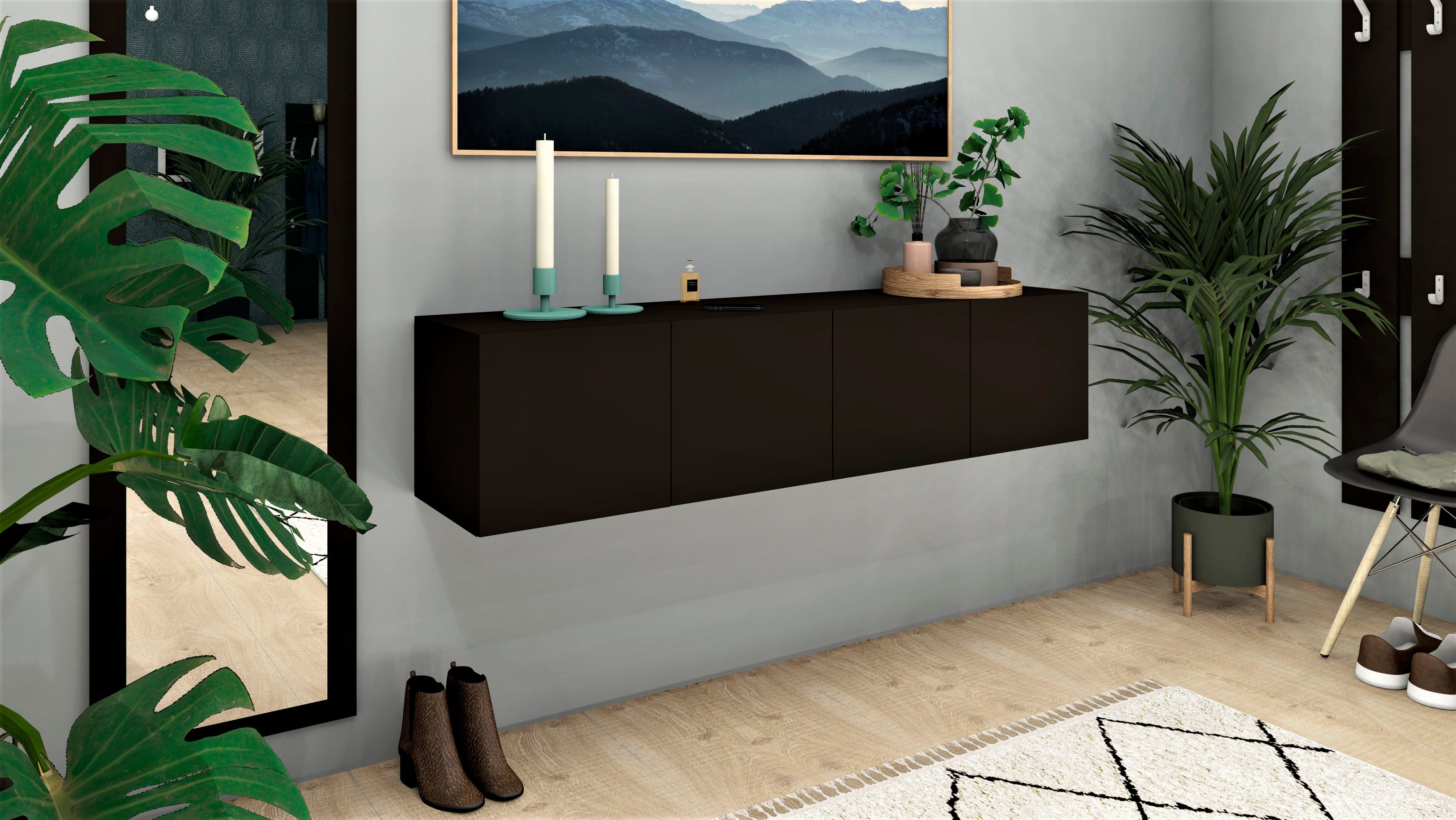 borchardt Möbel Tv-meubel Vaasa Breedte 152 cm, alleen hangend