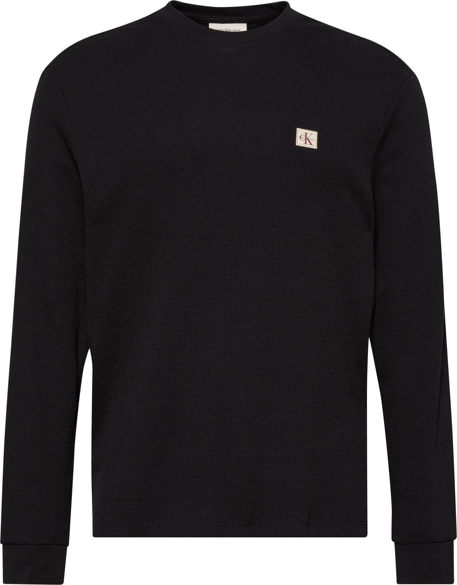 Calvin Klein Shirt met lange mouwen LS WAFFLE BADGE CREWNK TEE