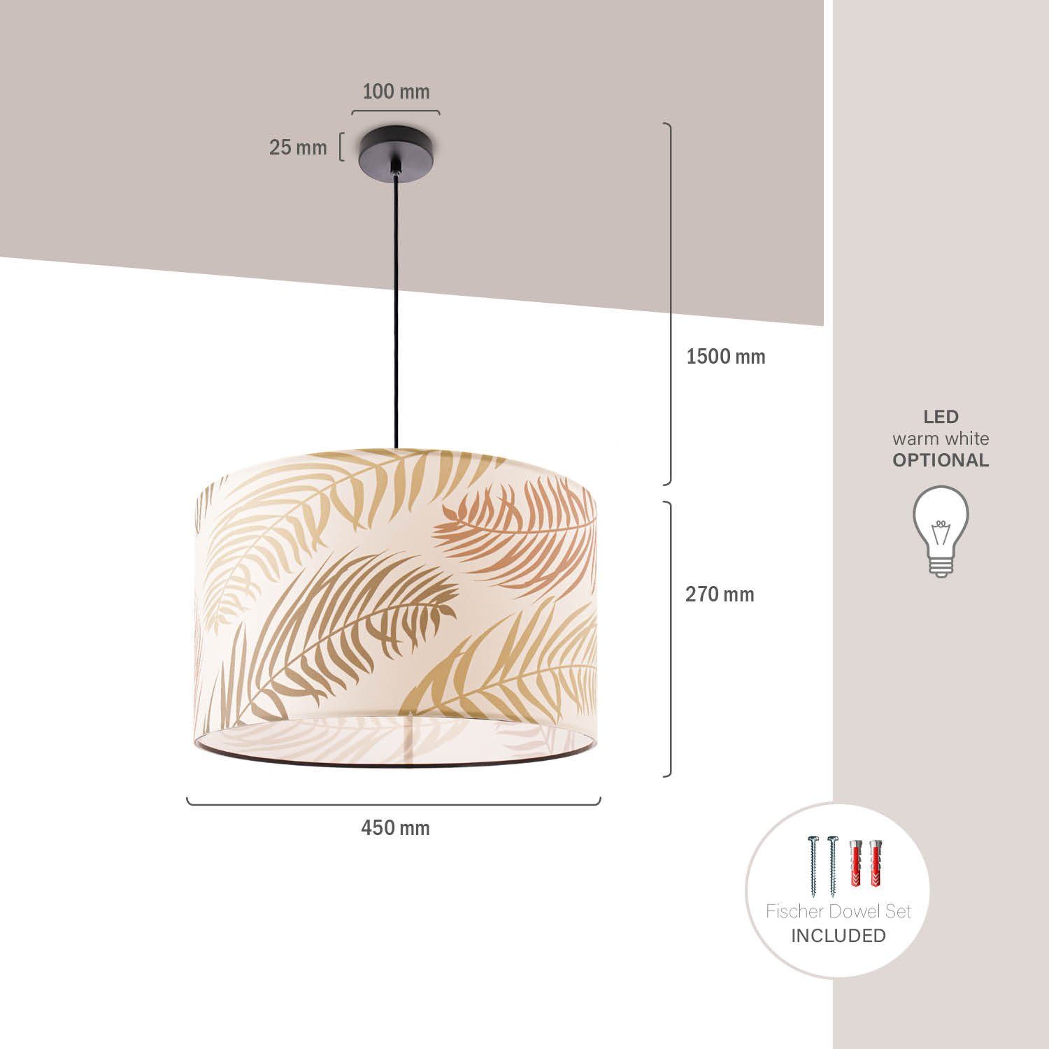 Paco Home Hanglamp Kuba 123 Hanglamp eettafel woonkamer modern lamp kinderkamer jungle