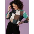 aniston selected blouse met lange mouwen in trendy colourblocking - nieuwe collectie groen