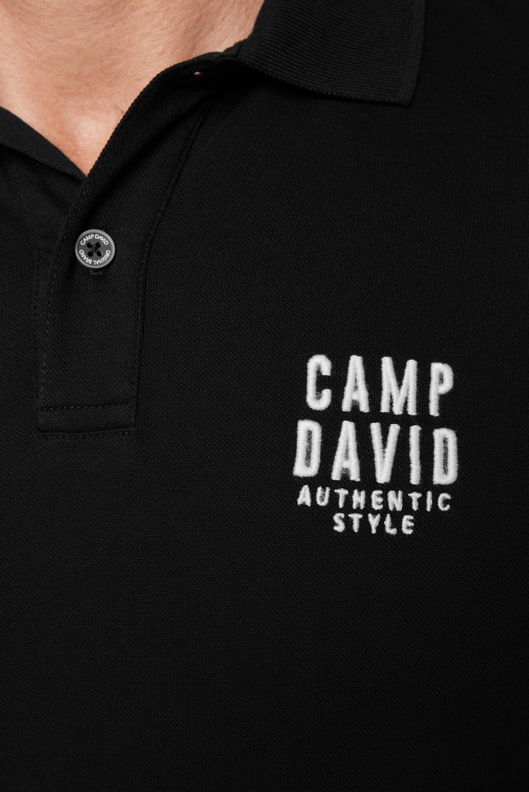 CAMP DAVID Poloshirt met kleine logo-borduursel op borsthoogte