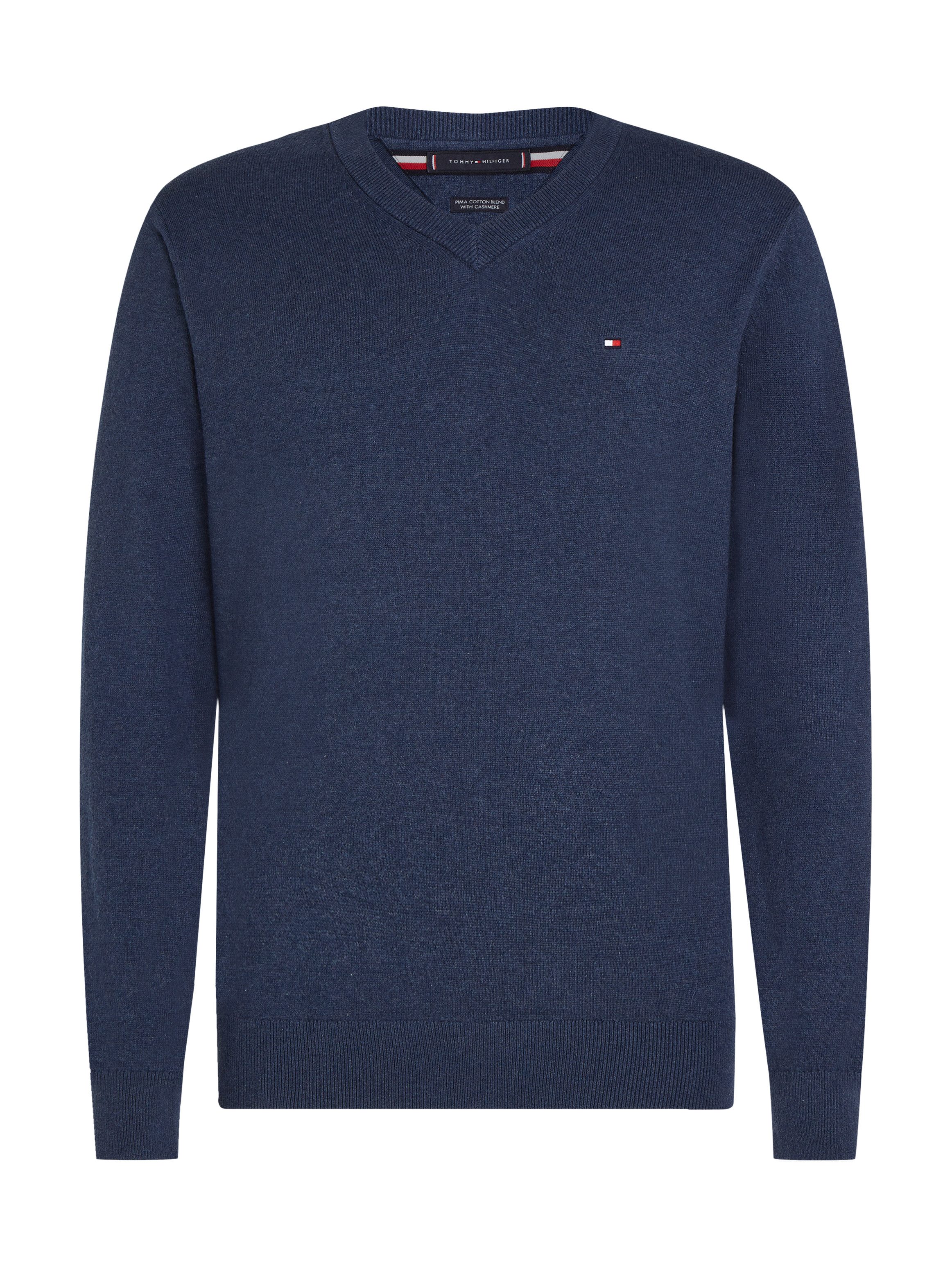Tommy Hilfiger Trui met V-hals PIMA ORG CTN CASHMERE V NECK