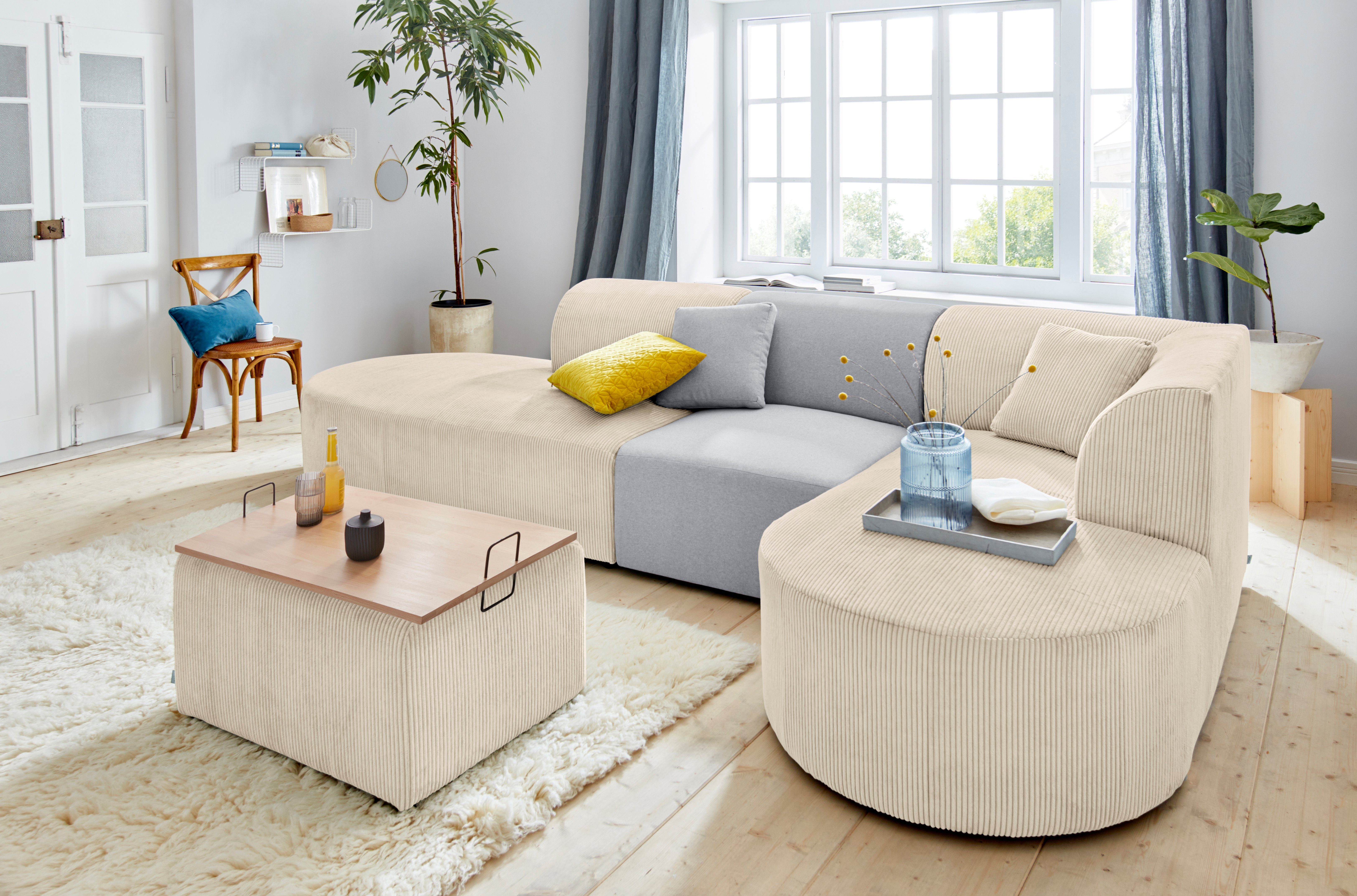 andas Bank-hoekelement Alesund als losse onderdelen of modulair element