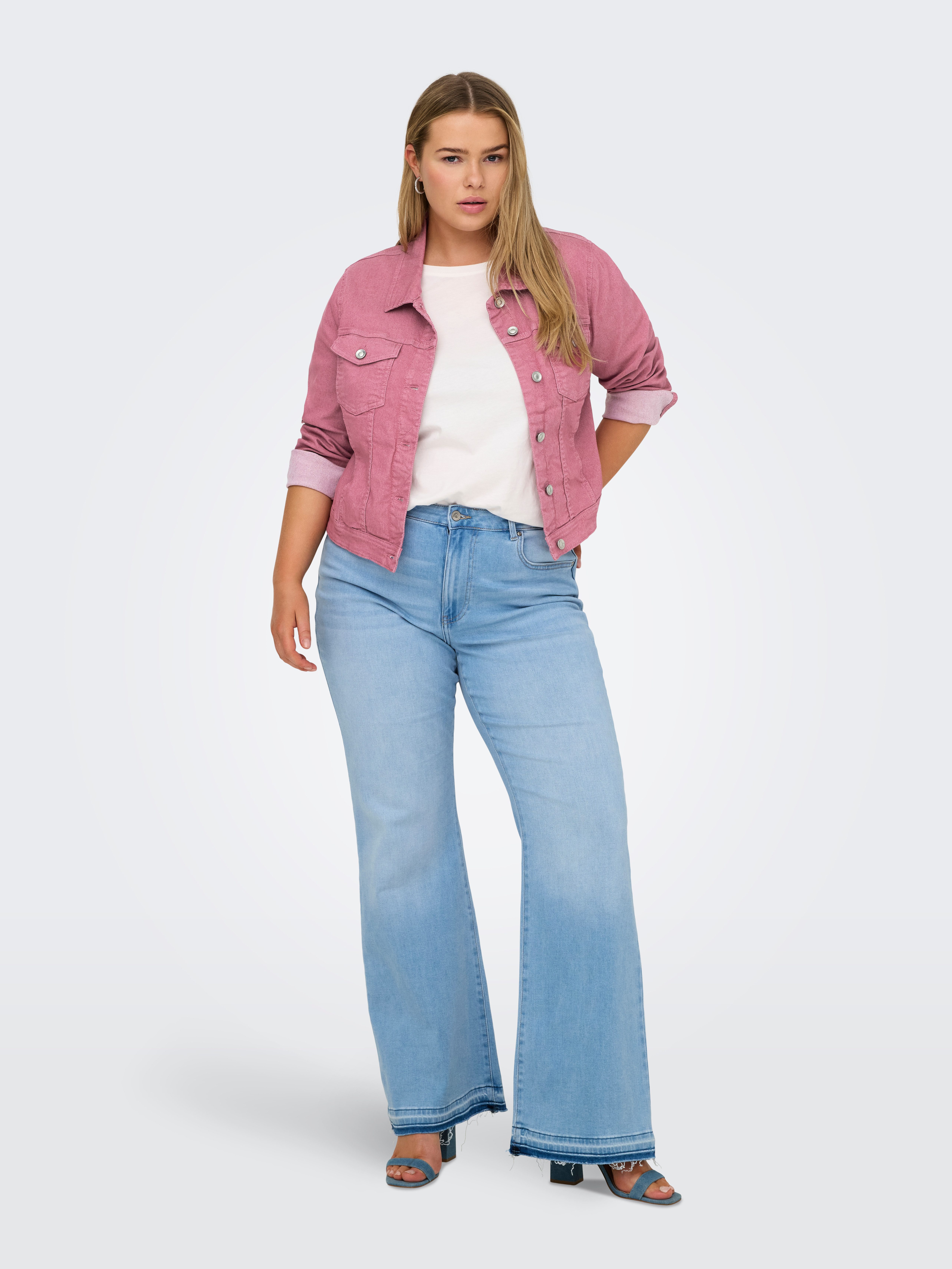 ONLY CARMAKOMA Jeansjack CARWESPA COLOUR DENIM JACKET DNM