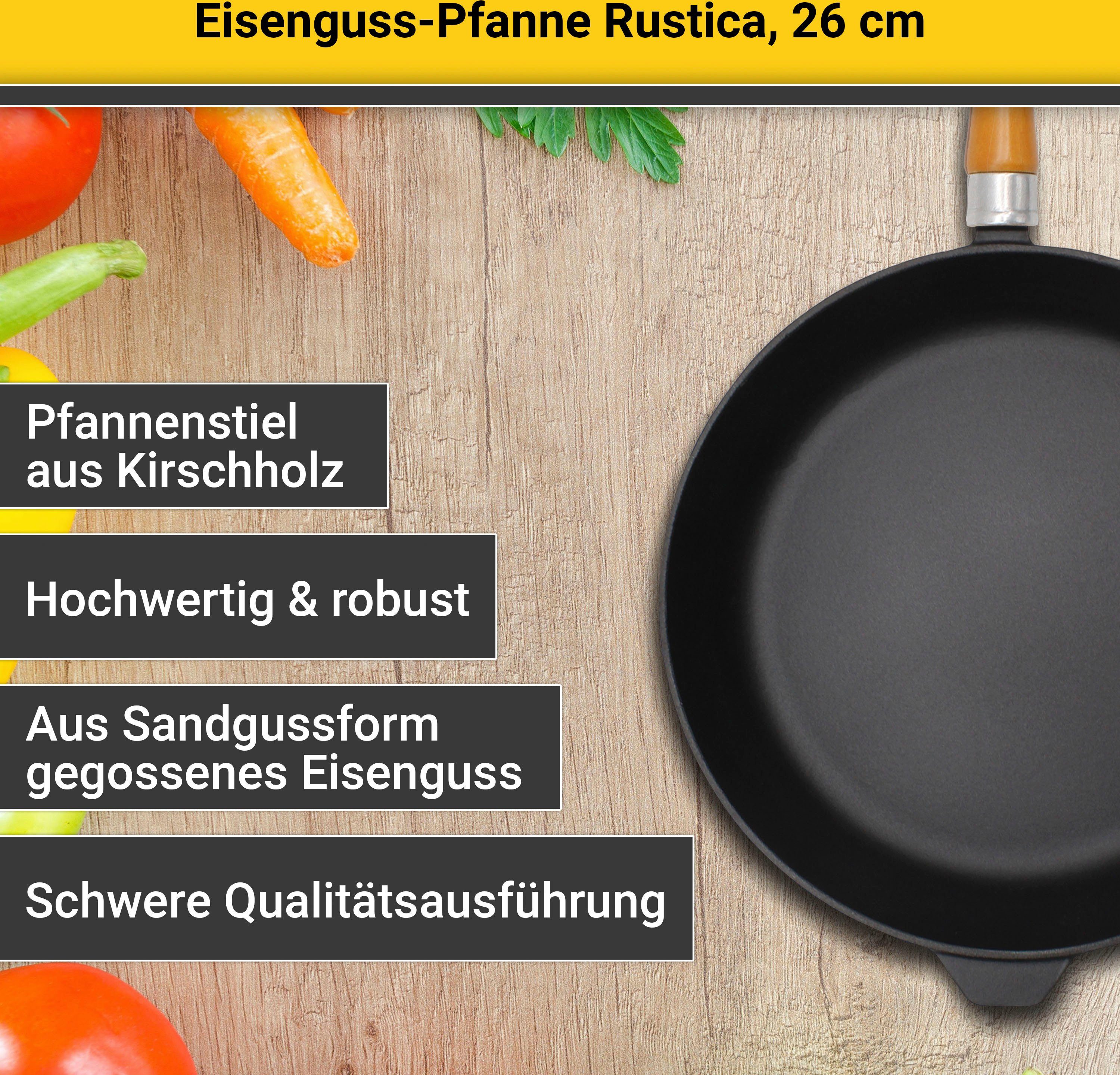 Krüger Koekenpan Gietijzeren koekenpan RUSTICA voor inductiekookvelden geschikt (1-delig)
