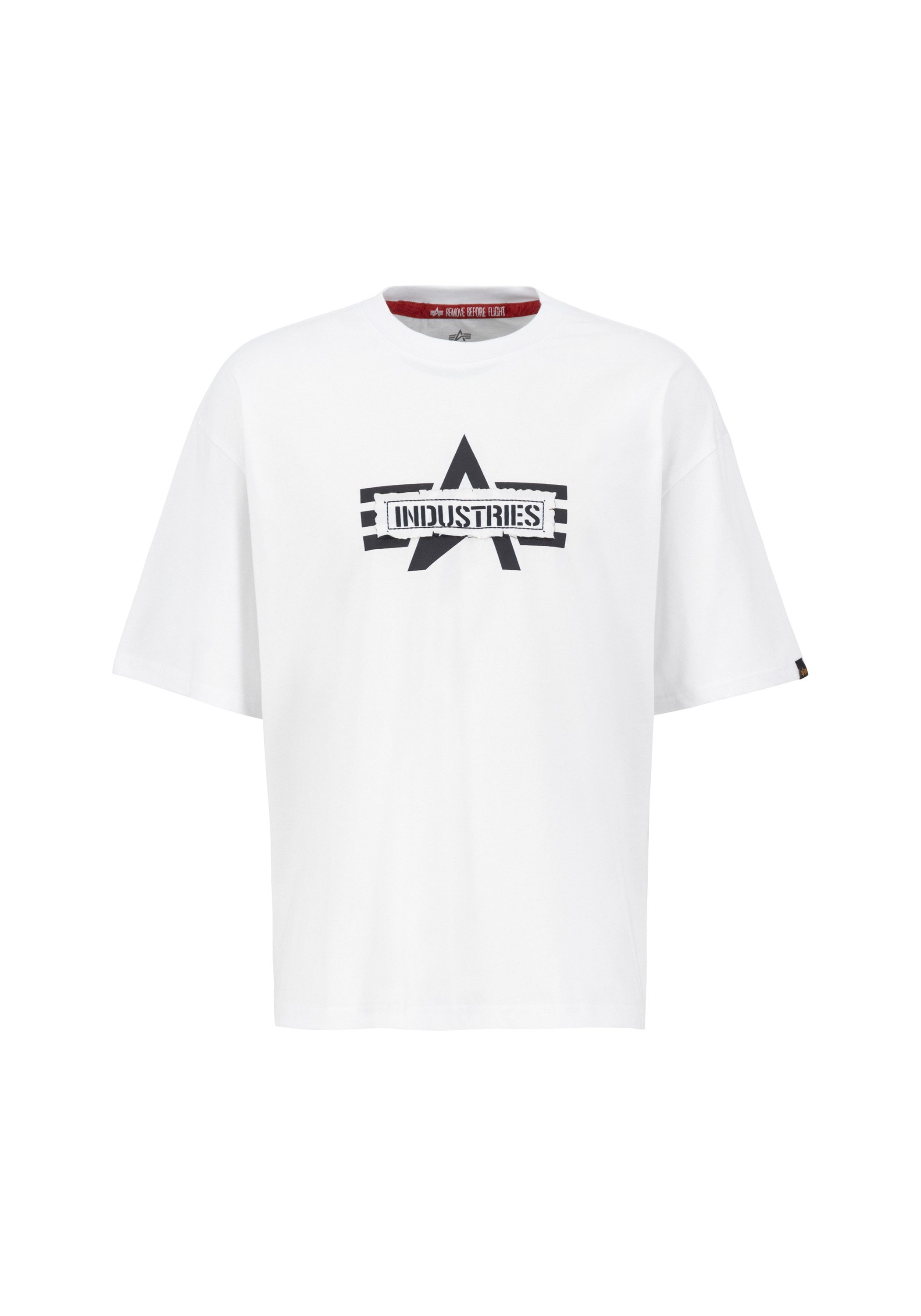 Alpha Industries T-shirt Alpha Industries Men - T-Shirts Logo Edge T heren t-shirts maat M wit