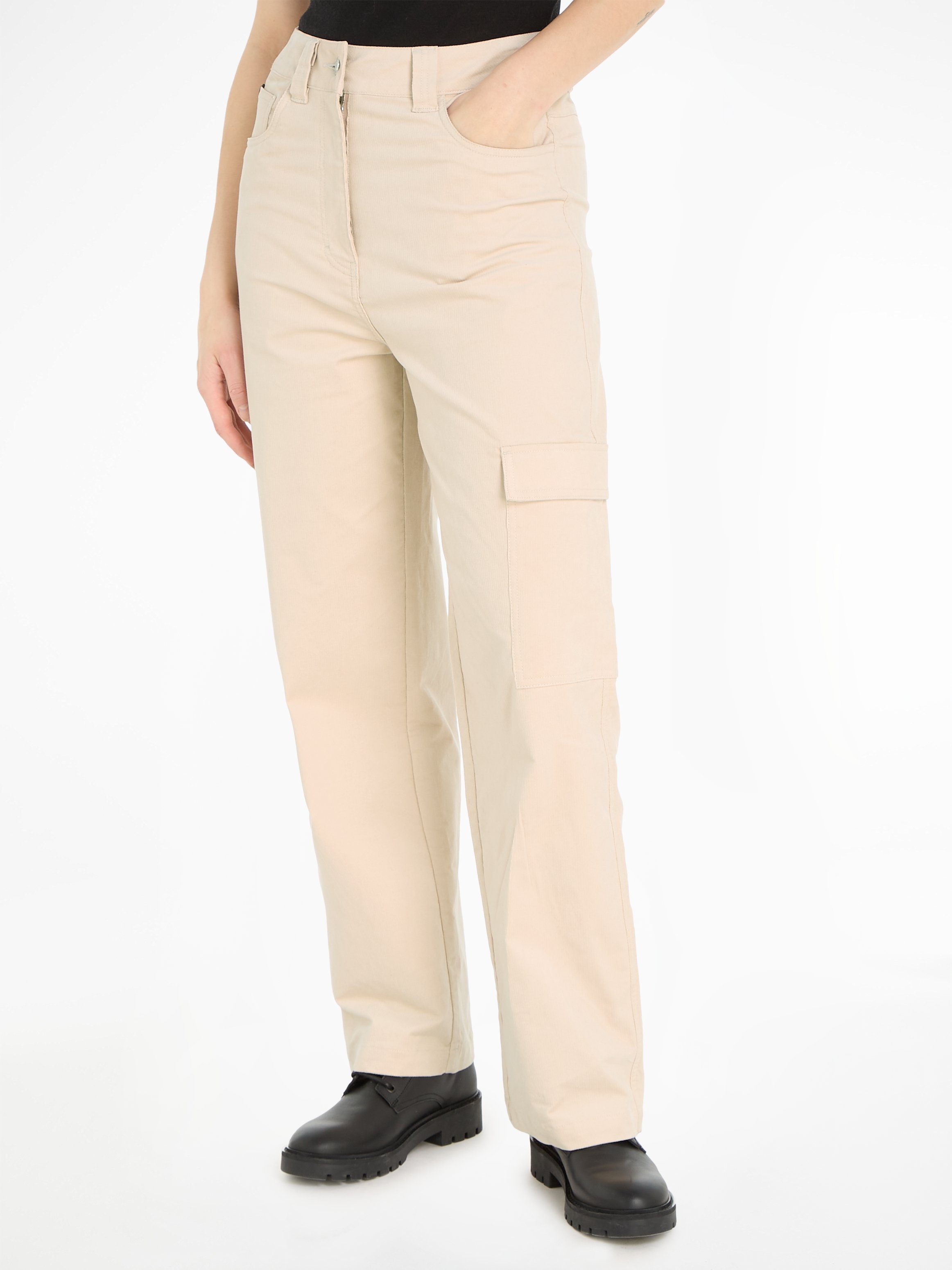 Calvin Klein Geweven broek HIGH RISE CORDUROY PANT