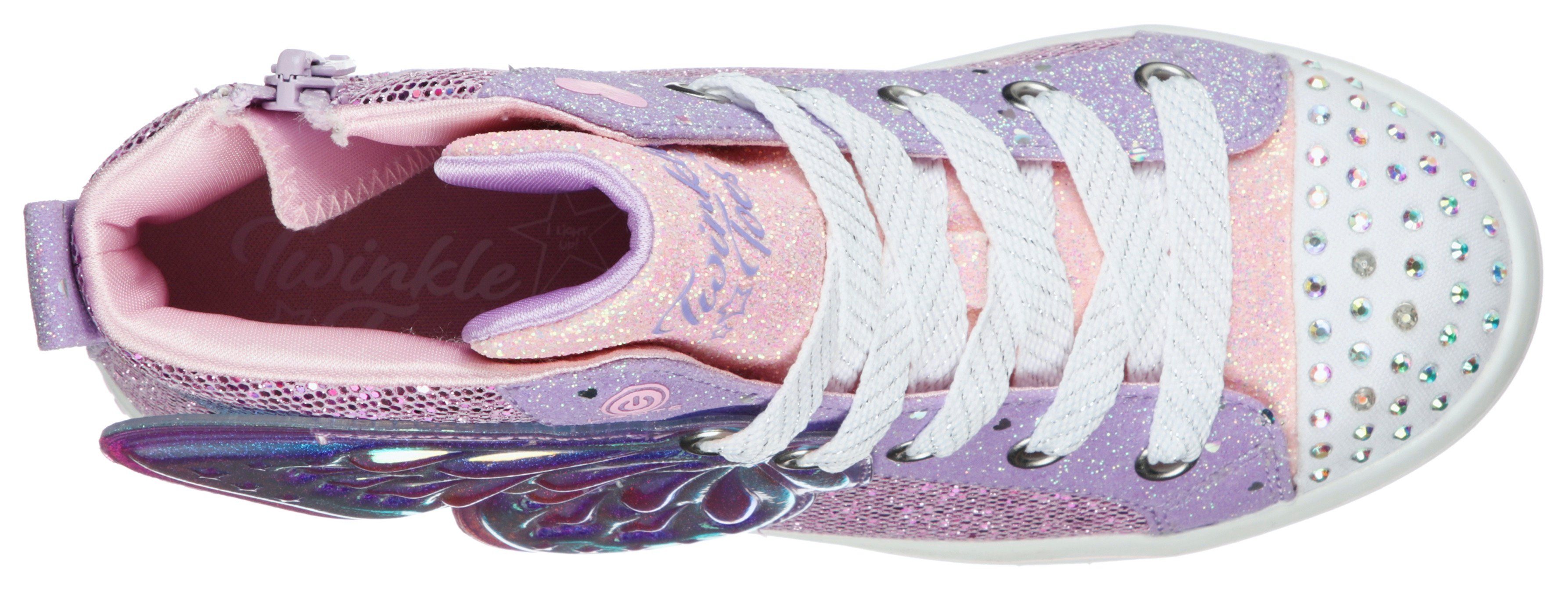 Skechers Sneakers TWI-LITES 2.0 in sprankelende look, vrijetijdsschoen, lage schoen, veterschoen