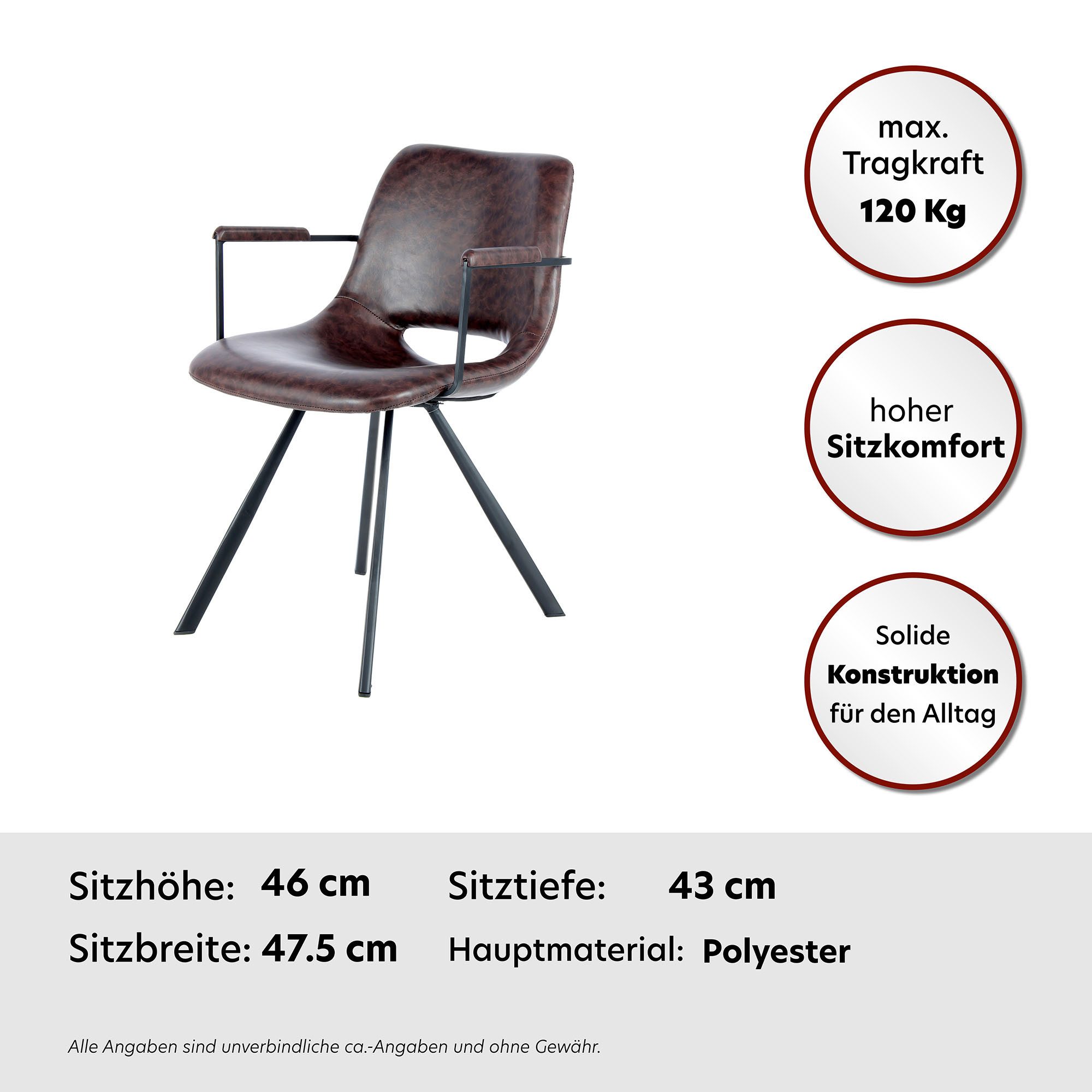 Kayoom Stoel Josephine 625 2-delige set, onderhoudsvriendelijk (set, 2 stuks)