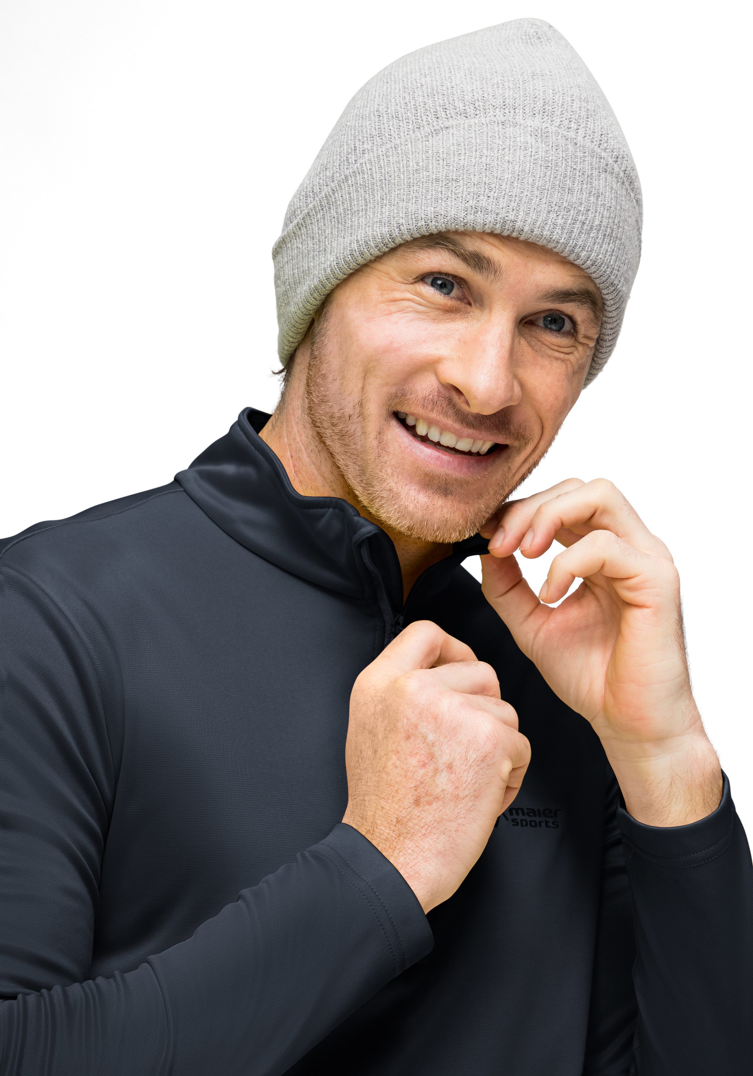 Maier Sports Fleecetrui Felix Heren fleece, functionele midlayer, half-zip, regular fit