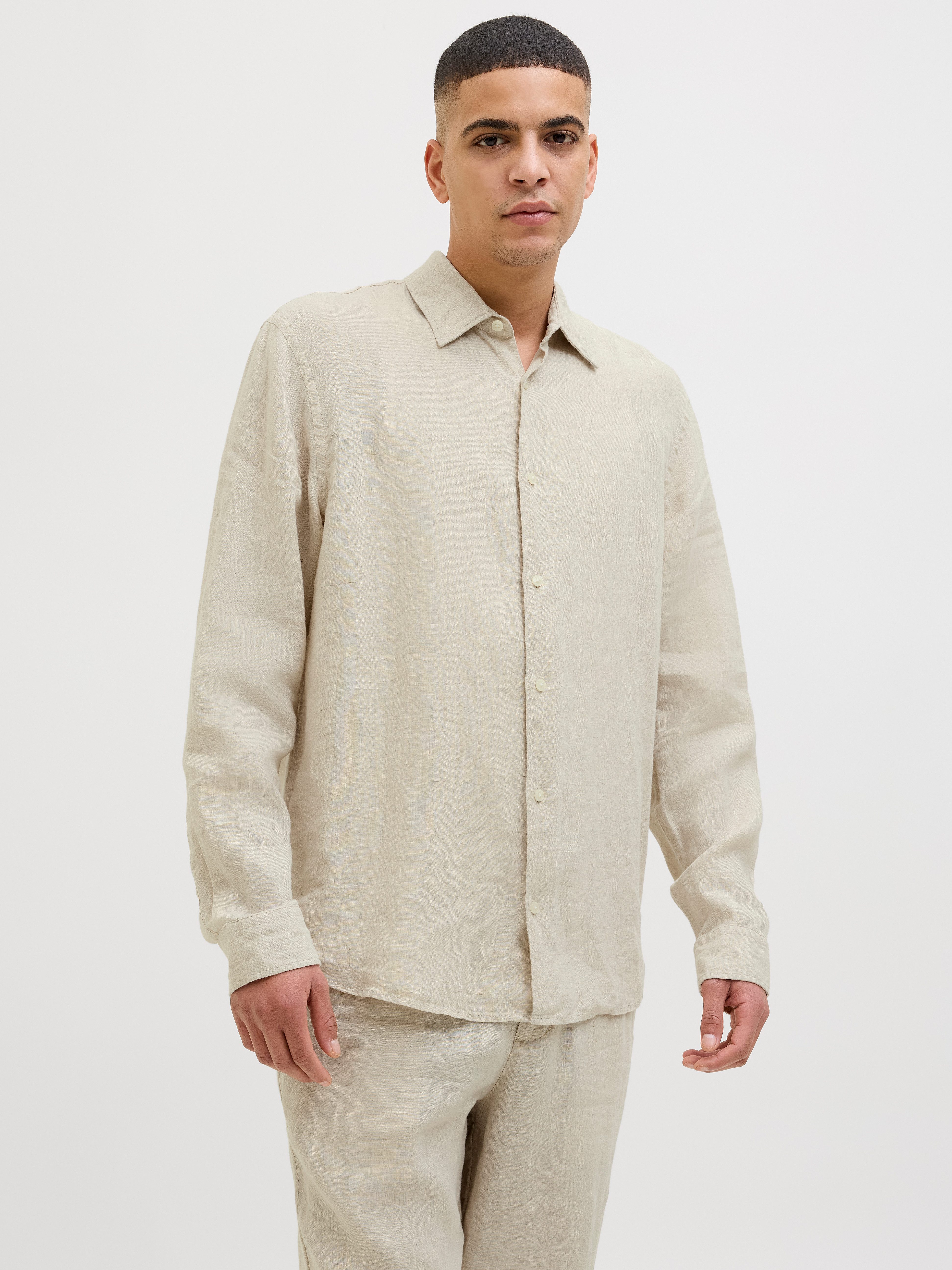 Jack & Jones Overhemd met lange mouwen JPRCCLAWRENCE LINEN L/S SHIRT SN