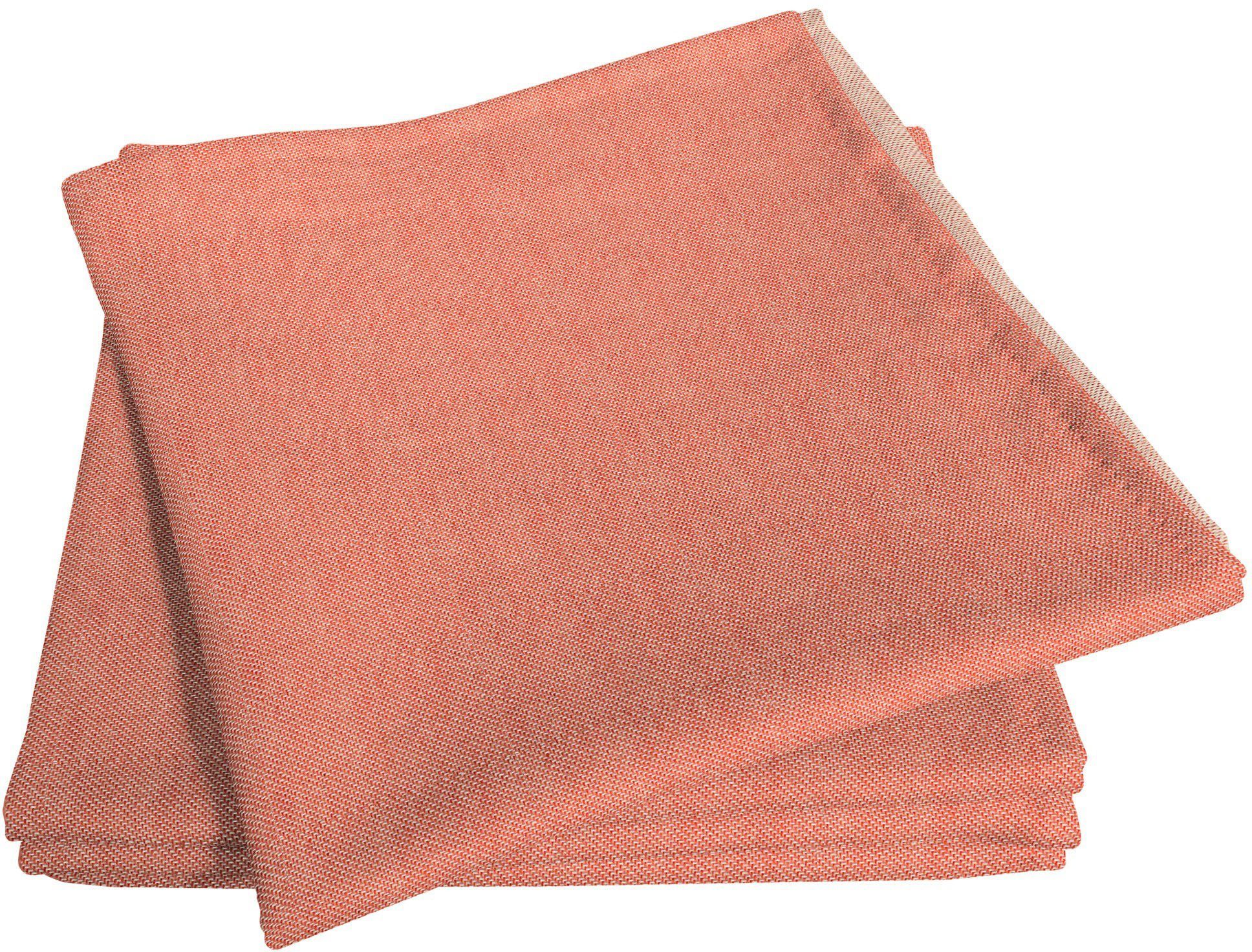 Adam Stoffen servet Uni Light Collection (4 stuks) servetten maat 30x30 cm oranje