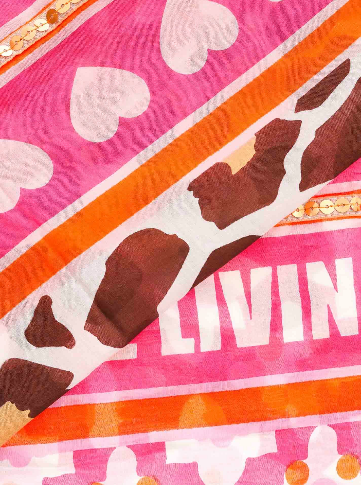 Zwillingsherz Modieuze sjaal Wild Life met veelkleurig luipaardmotief