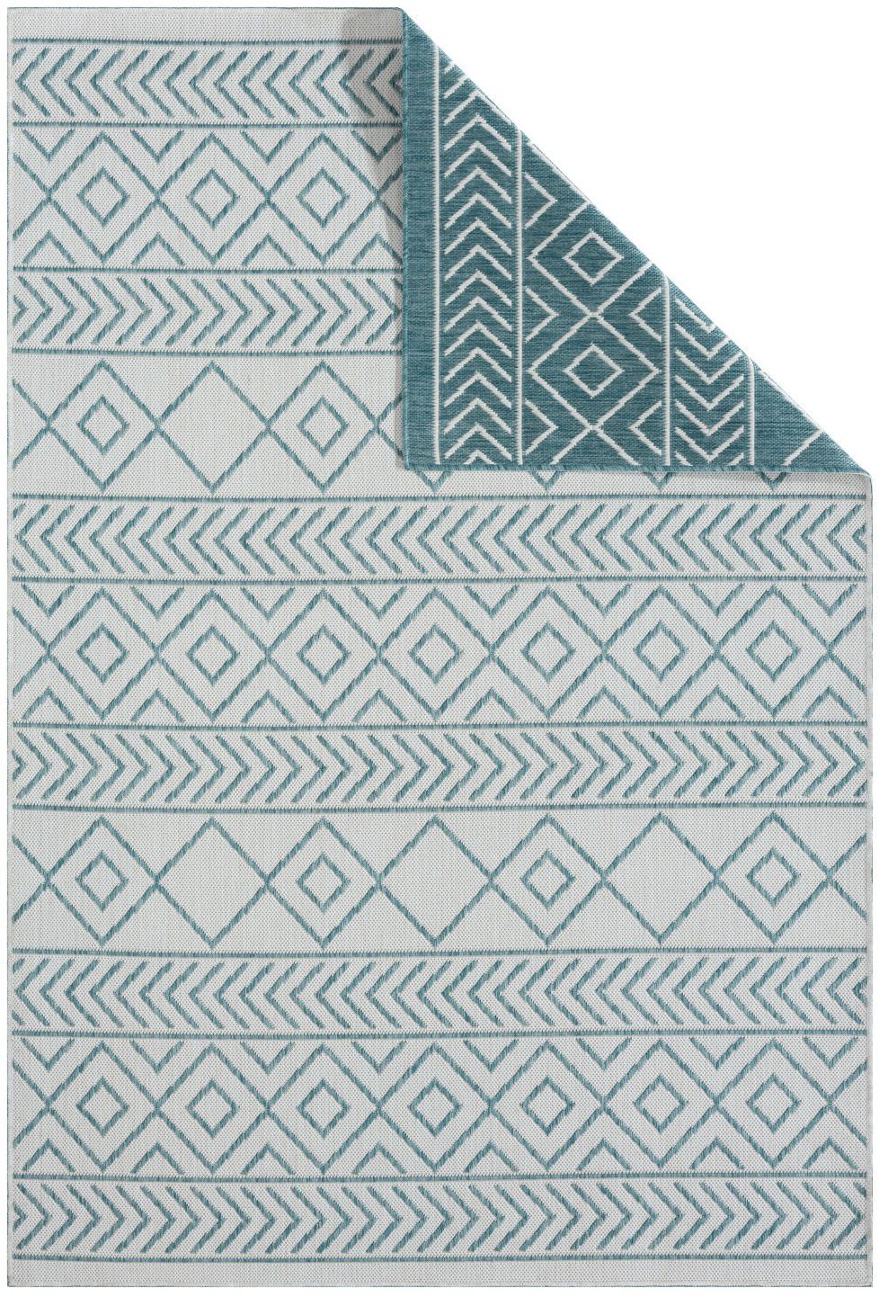 Myflair Möbel & Accessoires Vloerkleed Liva voorraadopruiming Omkeerbaar tapijt, ruitenmotief, geschikt voor buiten, balkon, terras