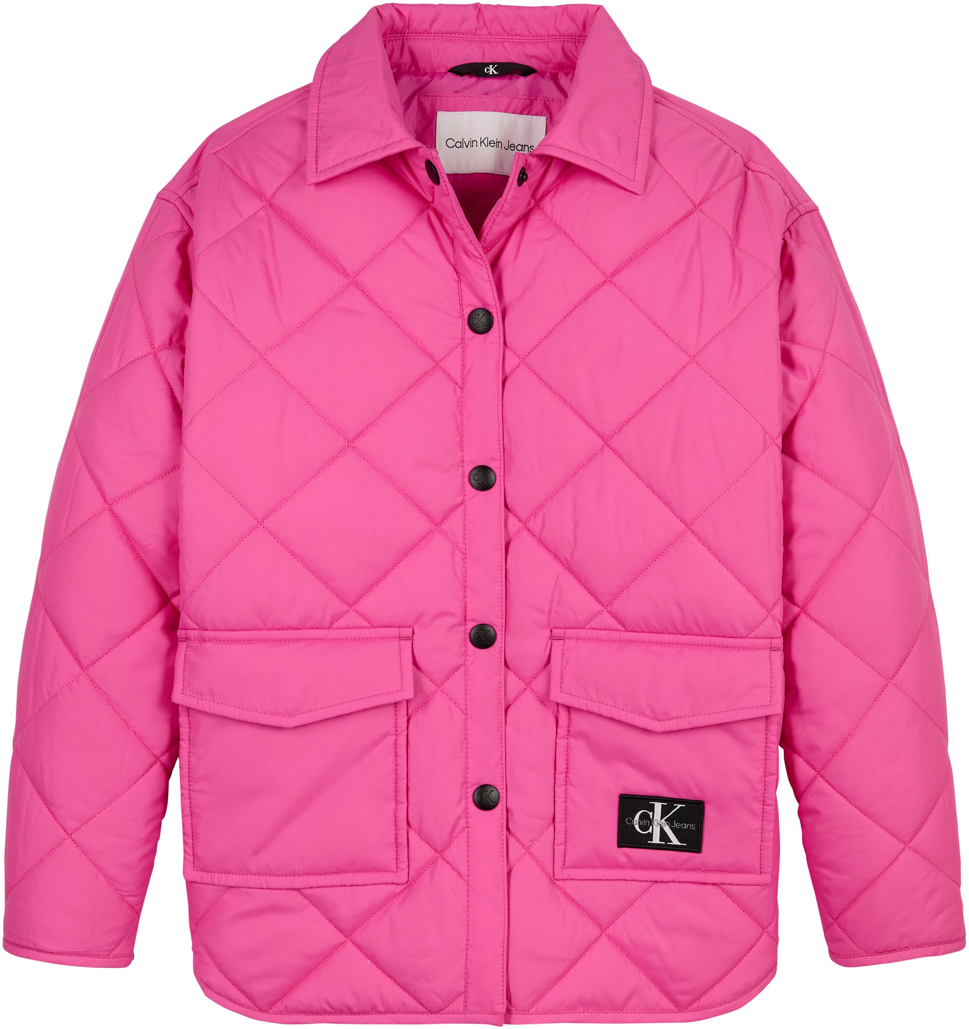 Calvin Klein Winterjack QUILTED WIDE OVERSHIRT voor kinderen tot 16 jaar