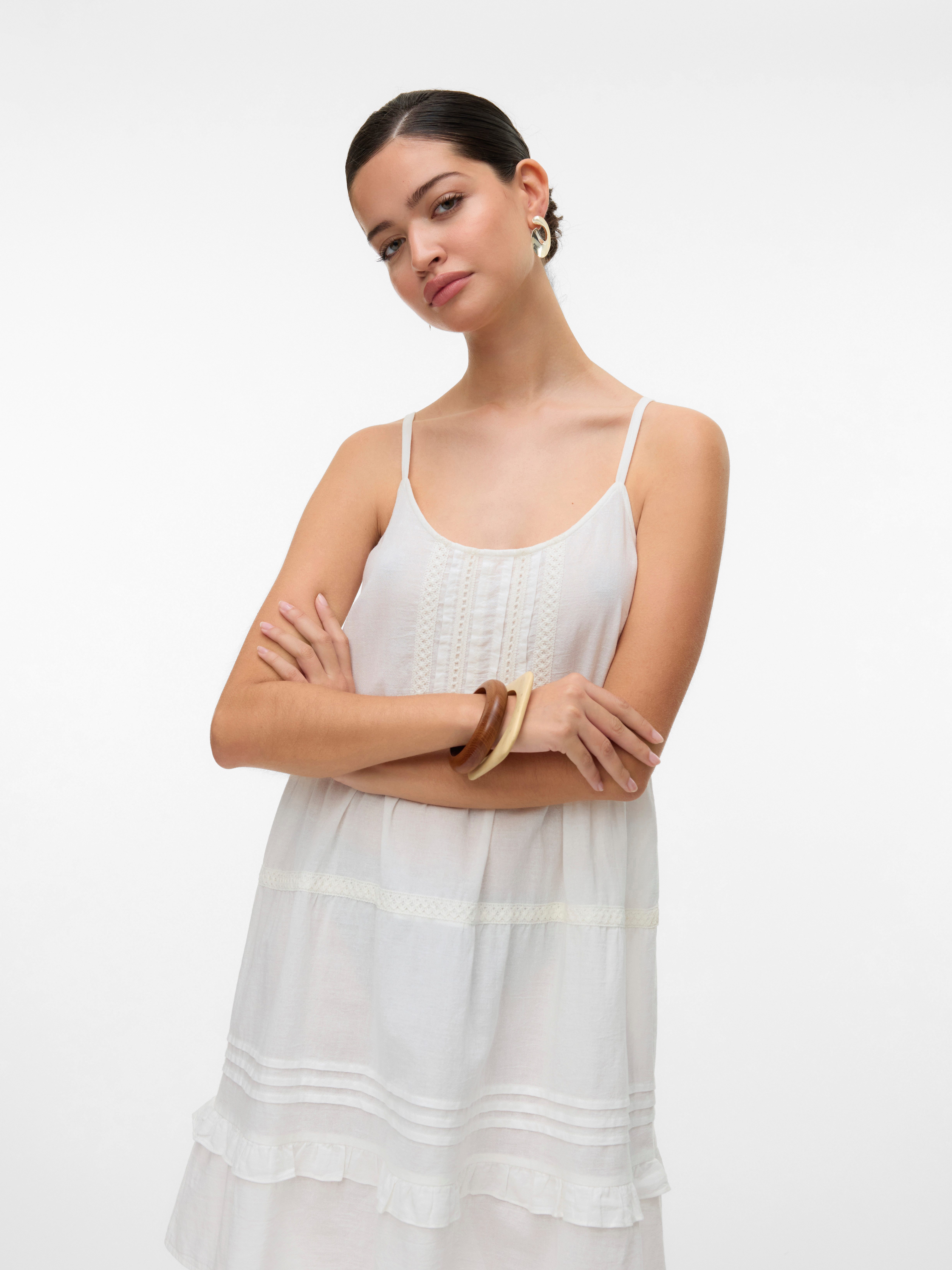 Vero Moda Jurk met bandjes VMPRETTY SHORT SINGLET DRESS WVN GA NOOS