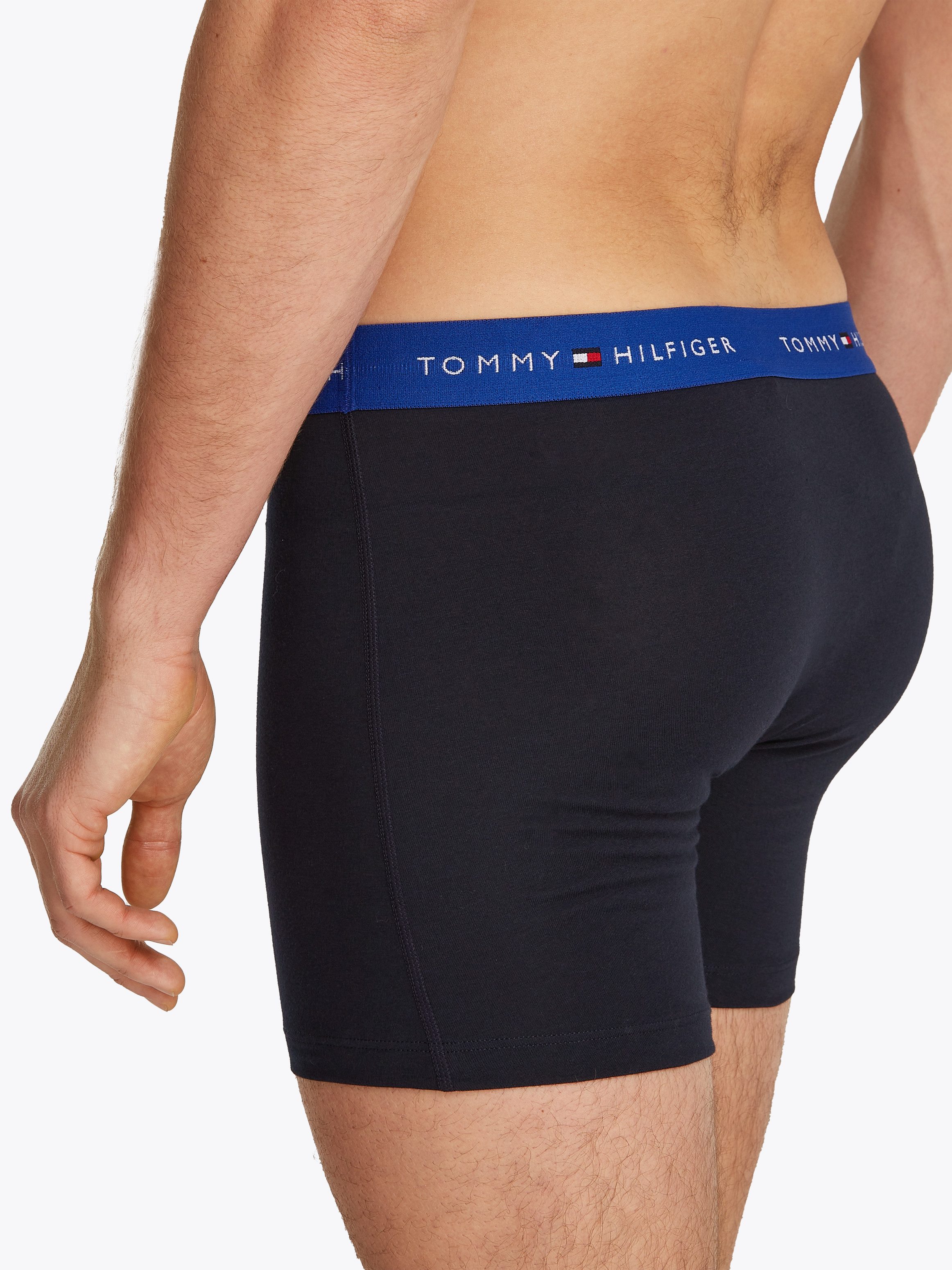 Tommy Hilfiger Underwear Boxershort 3P BOXER BRIEF WB met contrasterende logo-band (3 stuks)