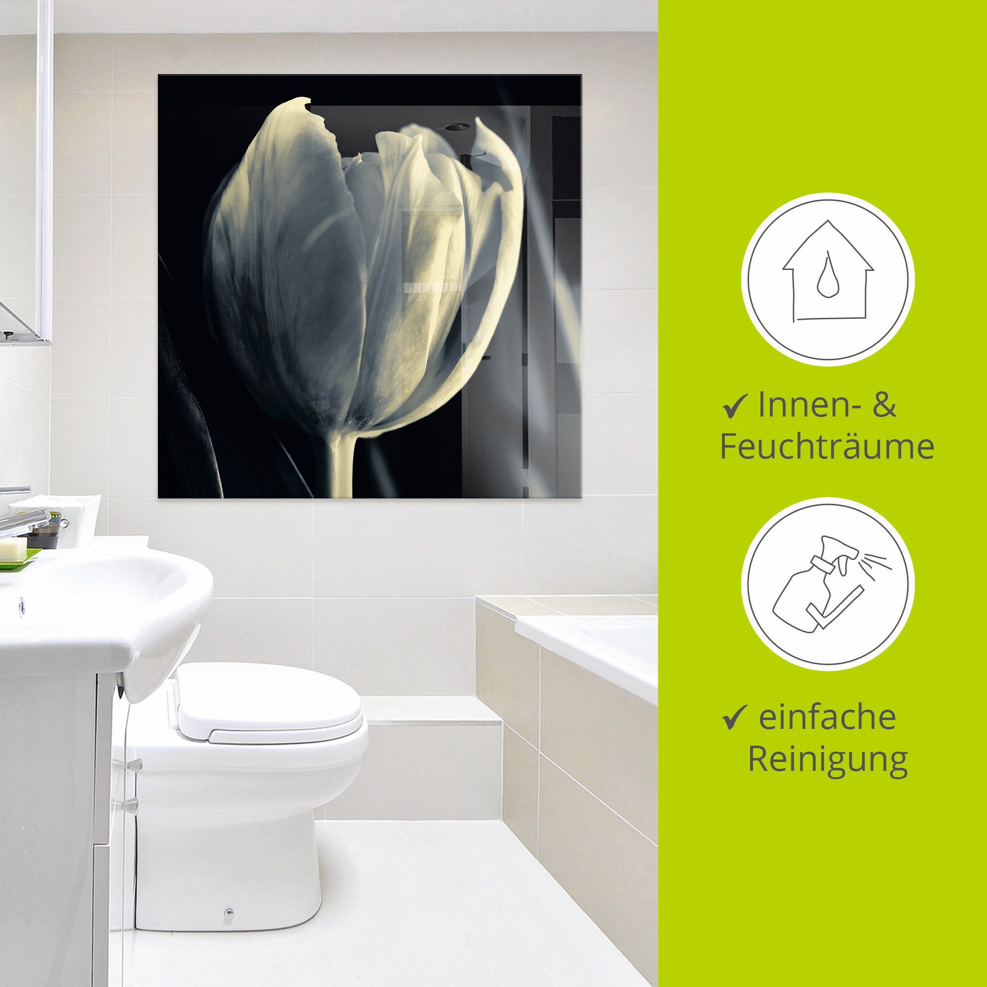 Artland Print op glas Tulp in verschillende maten