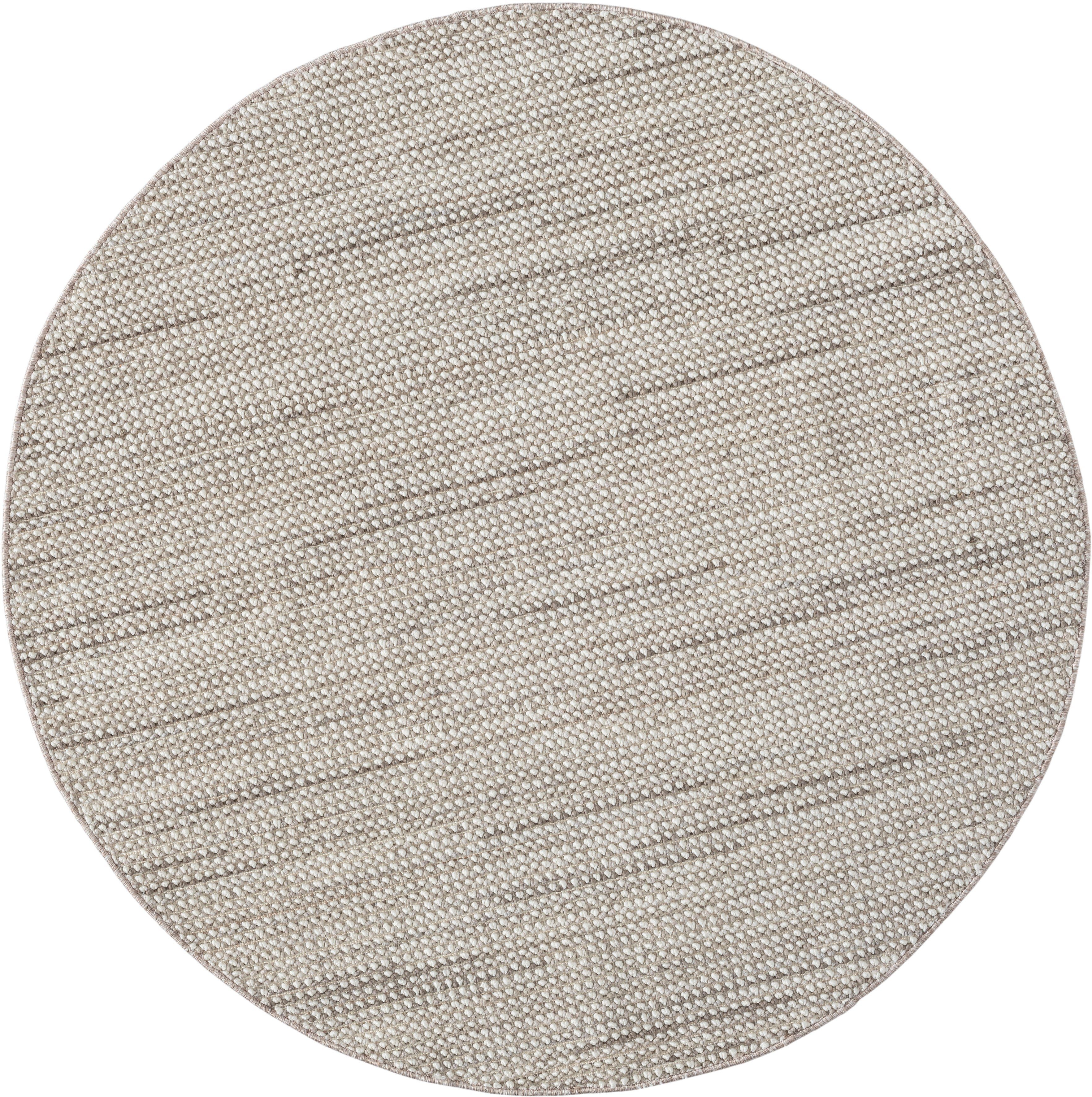Myflair Möbel & Accessoires Vloerkleed AVA Uni kleuren, gemêleerd, sisal-look, ook verkrijgbaar in rechthoekig moderne vloerkleden grijs