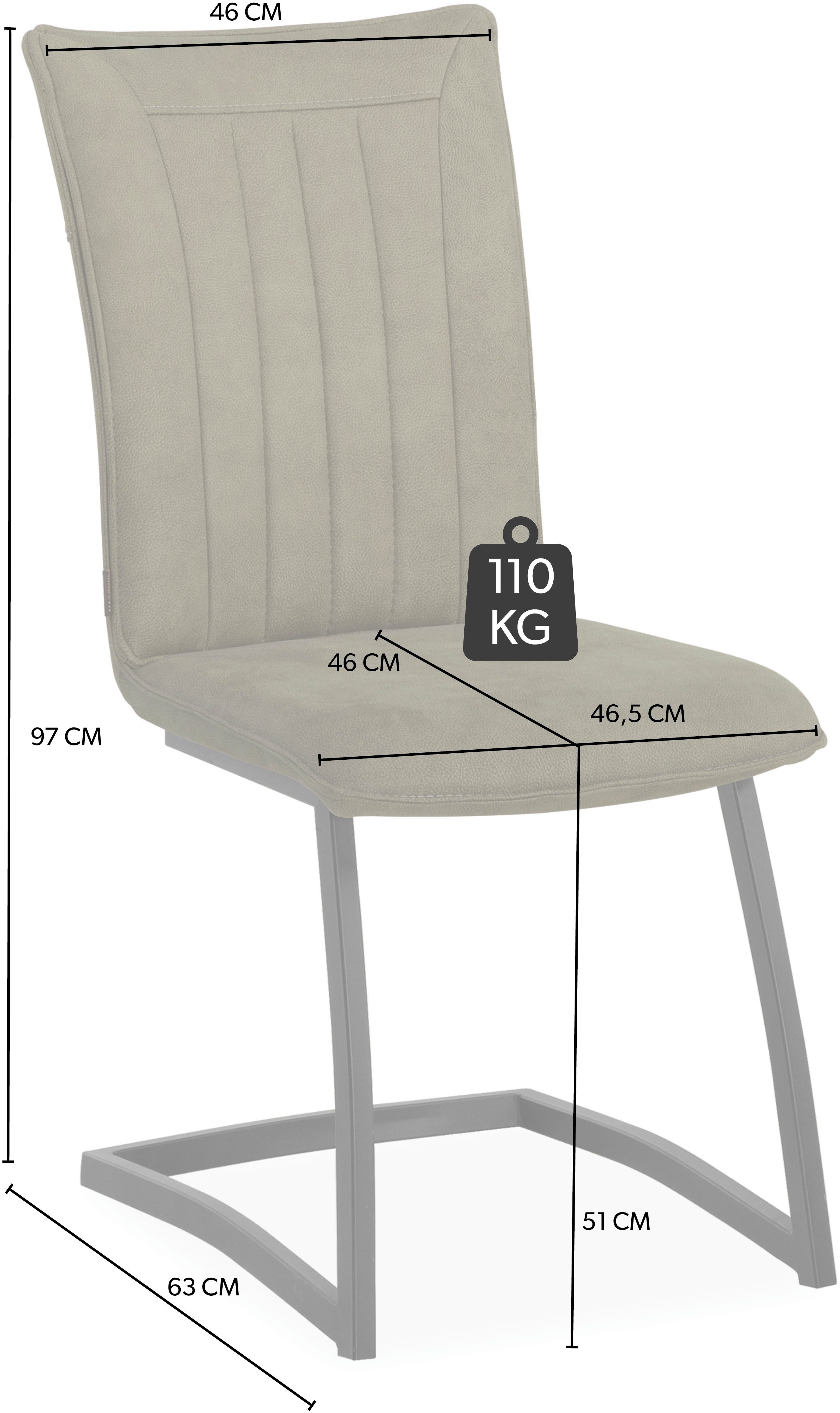 OMG Design Vrijdragende stoel Amara Eetkamerstoel, keukenstoel, onderhoudsvriendelijke bekleding (set)