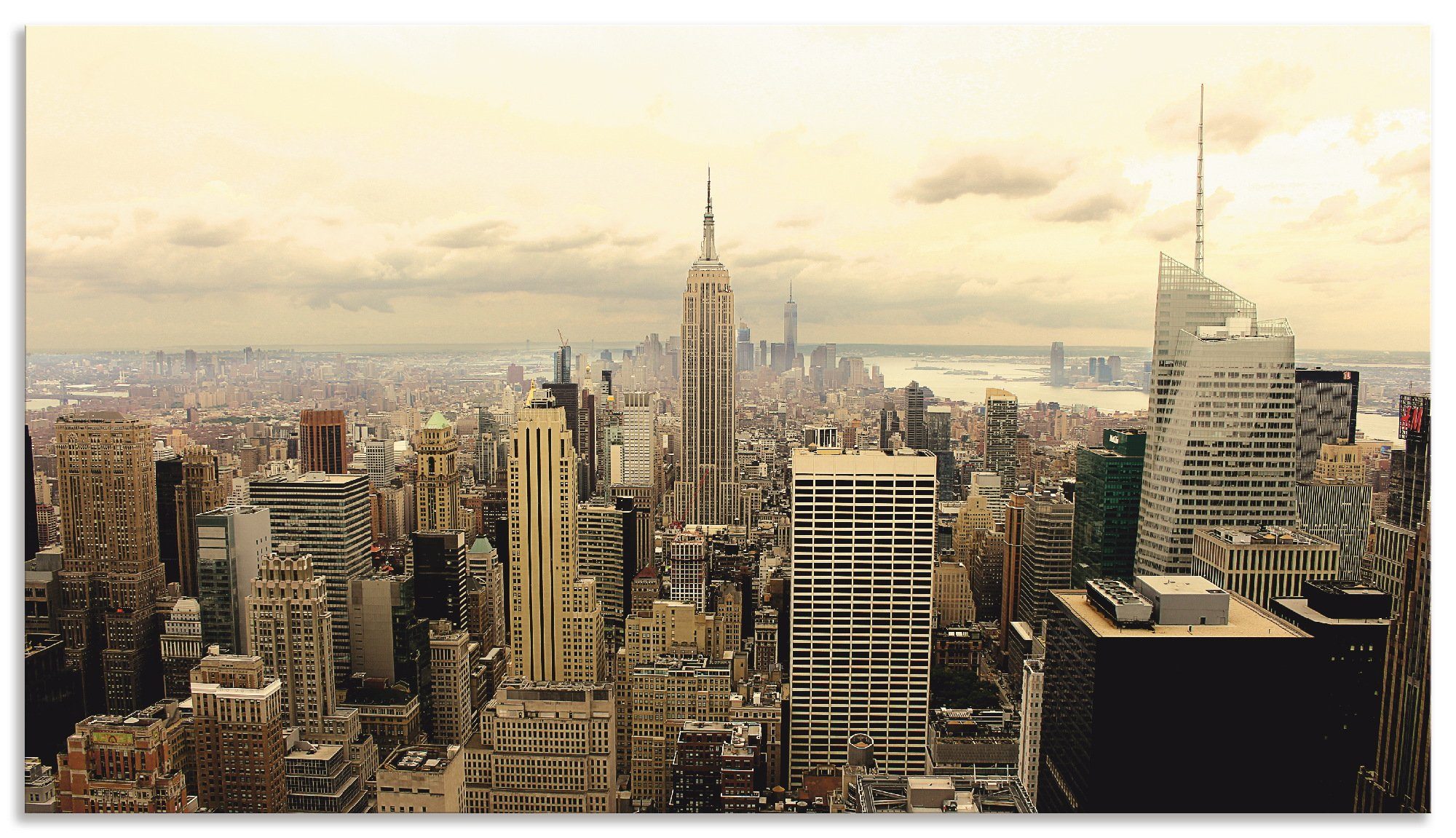 Artland Keukenwand Skyline Manhattan - New York zelfklevend in vele maten - spatscherm keuken achter kookplaat en spoelbak als wandbescherming tegen vet, water en vuil - achterwand