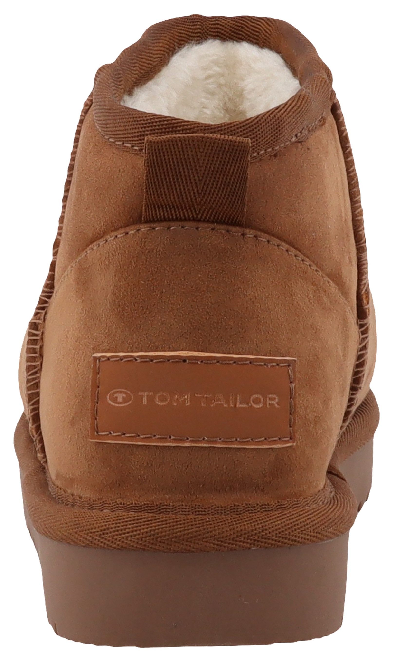 Tom Tailor Winterlaarzen , plateau, instaplaarzen, flats met logo-patch op de hiel