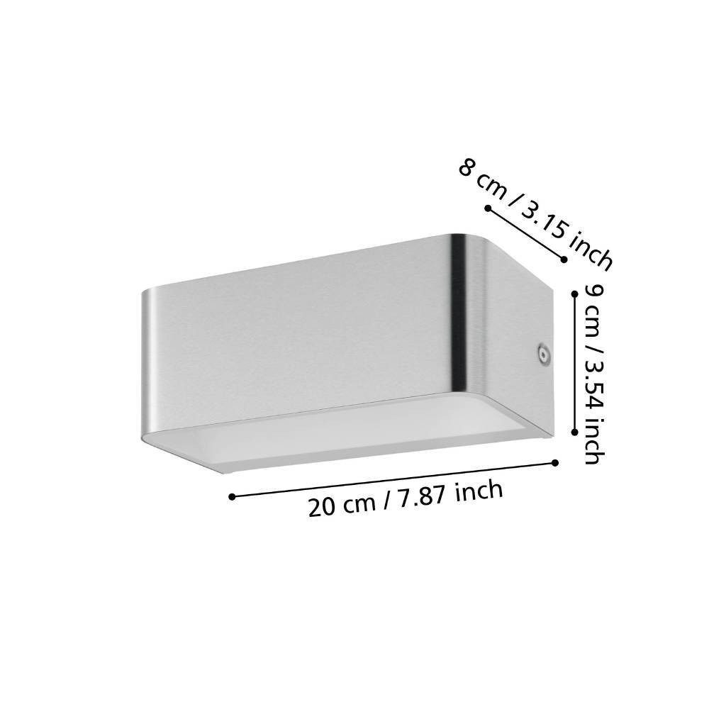 EGLO Wandlamp SANIA 4 wandlamp, wandspot, ganglamp, nikkel-mat, LED, modern (1 stuk)