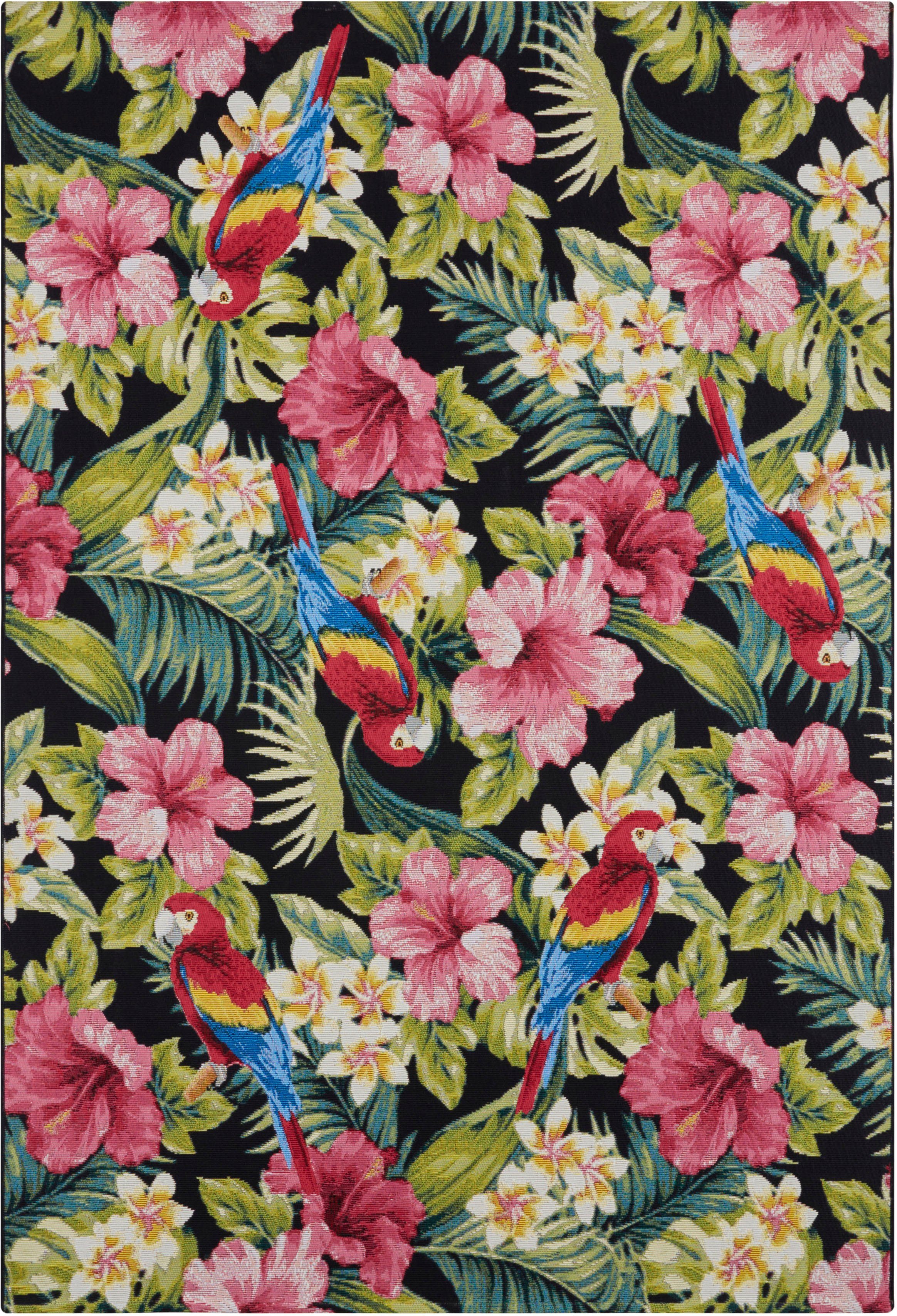 HANSE Home Outdoorkleed Tropical Feeling In-& outdoor, tapijt, weerbestendig, balkon, tuin, woonkamer, floraal