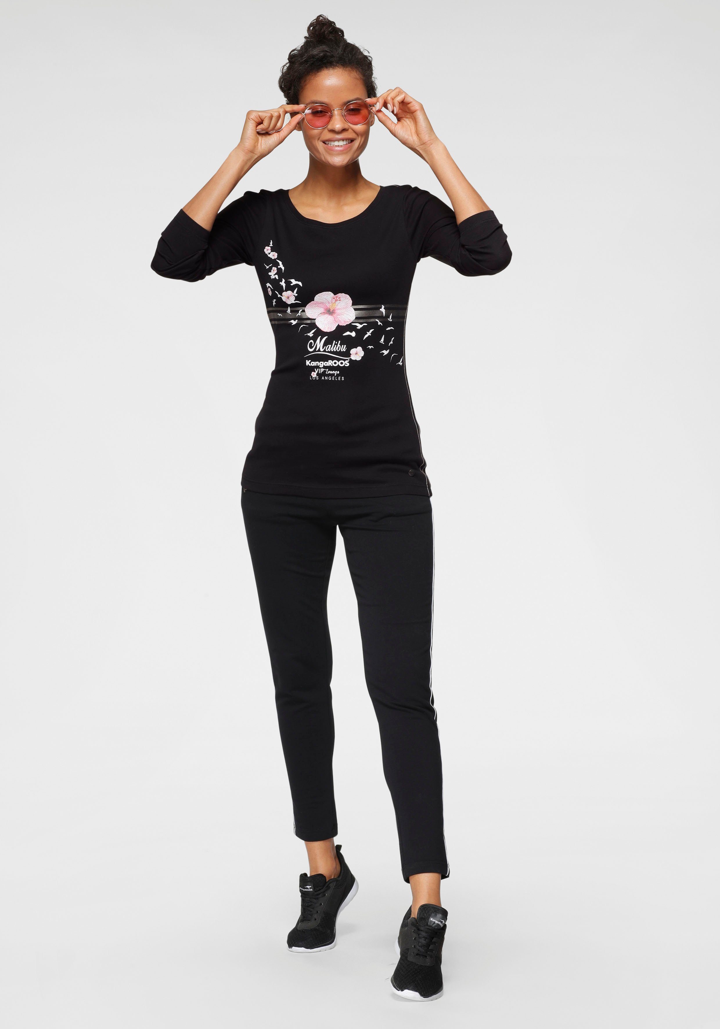 KangaROOS Longsleeve Lange mouwen, zeer figuurvolgende snit, met print