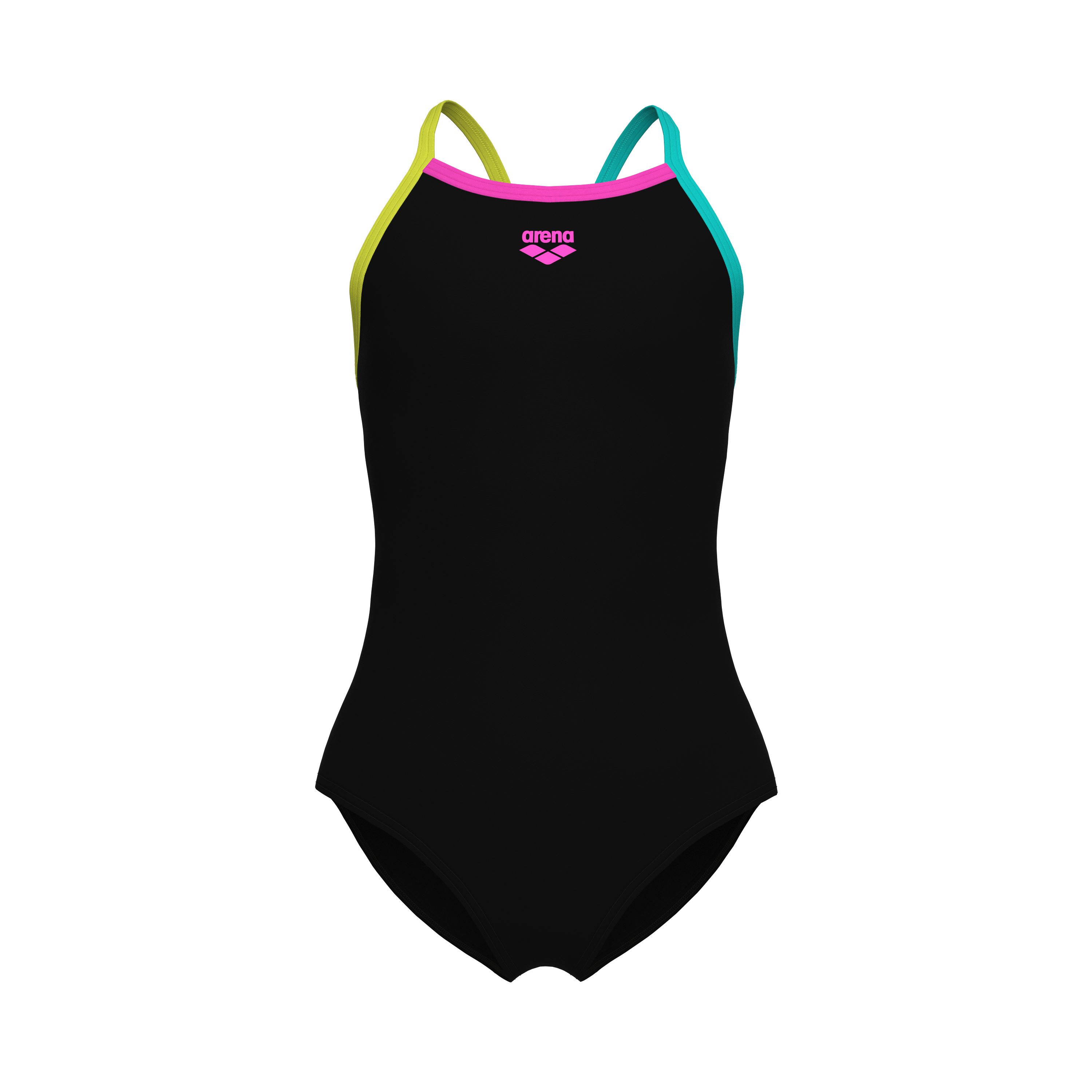 Arena Badpak GIRL'S ARENA SWIMSUIT LIGHT DROP SOLID (1 stuk) meisjes badpakken maat 110 zwart
