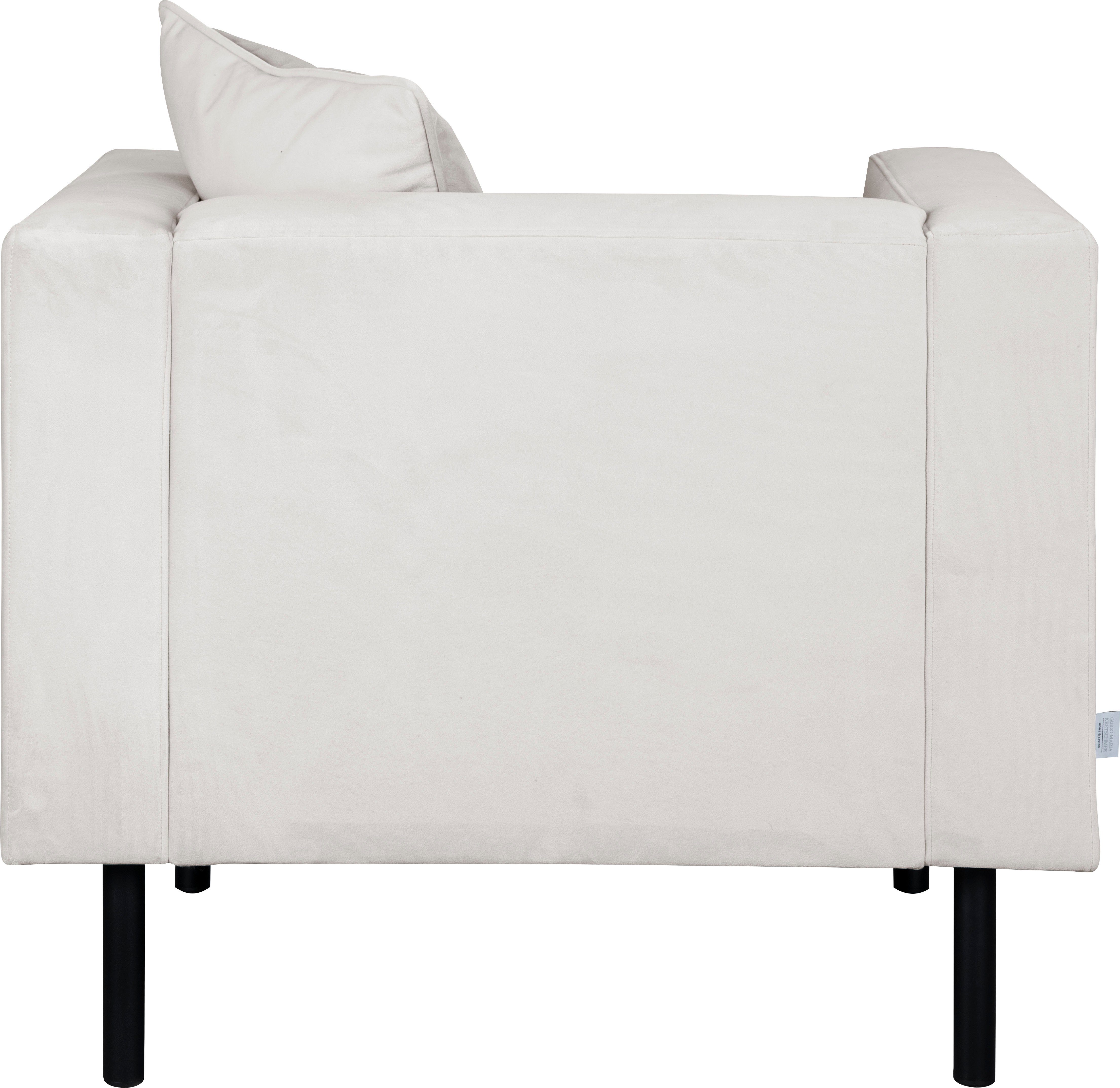 Guido Maria Kretschmer Home&Living Fauteuil Lillibeth cocktailsstoel, loungesstoel, afmetingen B/D/H: 90/74/83 cm Sierkussen als tweezijdig te gebruiken kussen 45x45 cm, in fluwelige look of cord