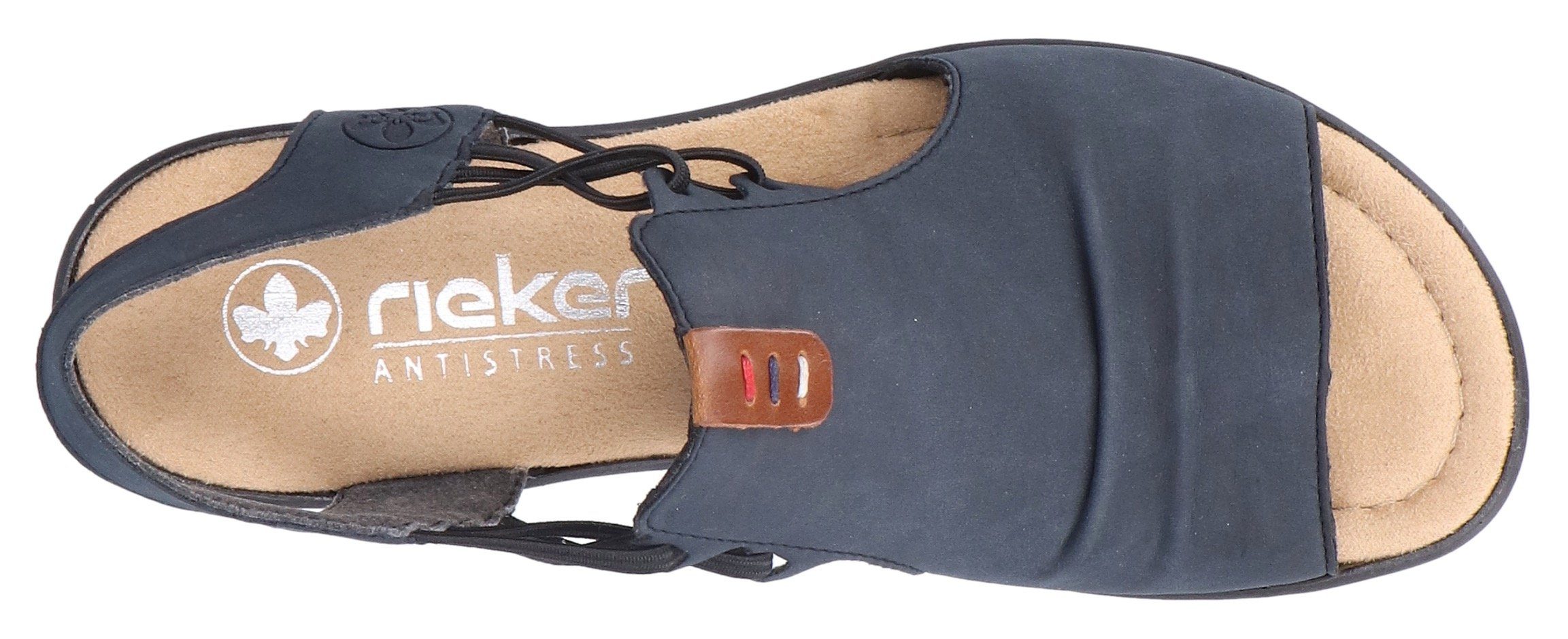 Rieker Sleehaksandaaltjes , zomerschoen, sandaal, sleehak, met zij-elastische banden